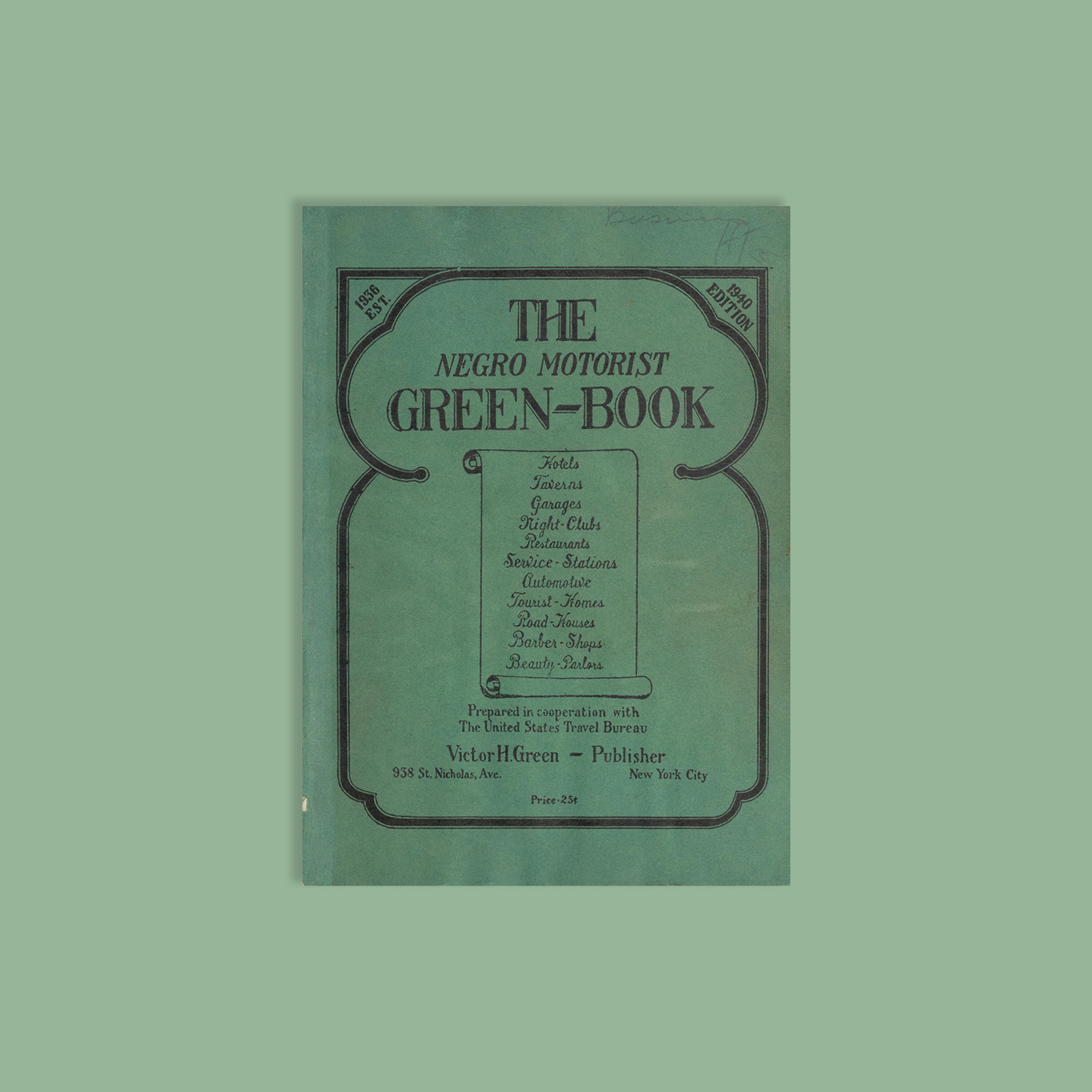 Cover of the book "The Negro Motorist Green-Book"
