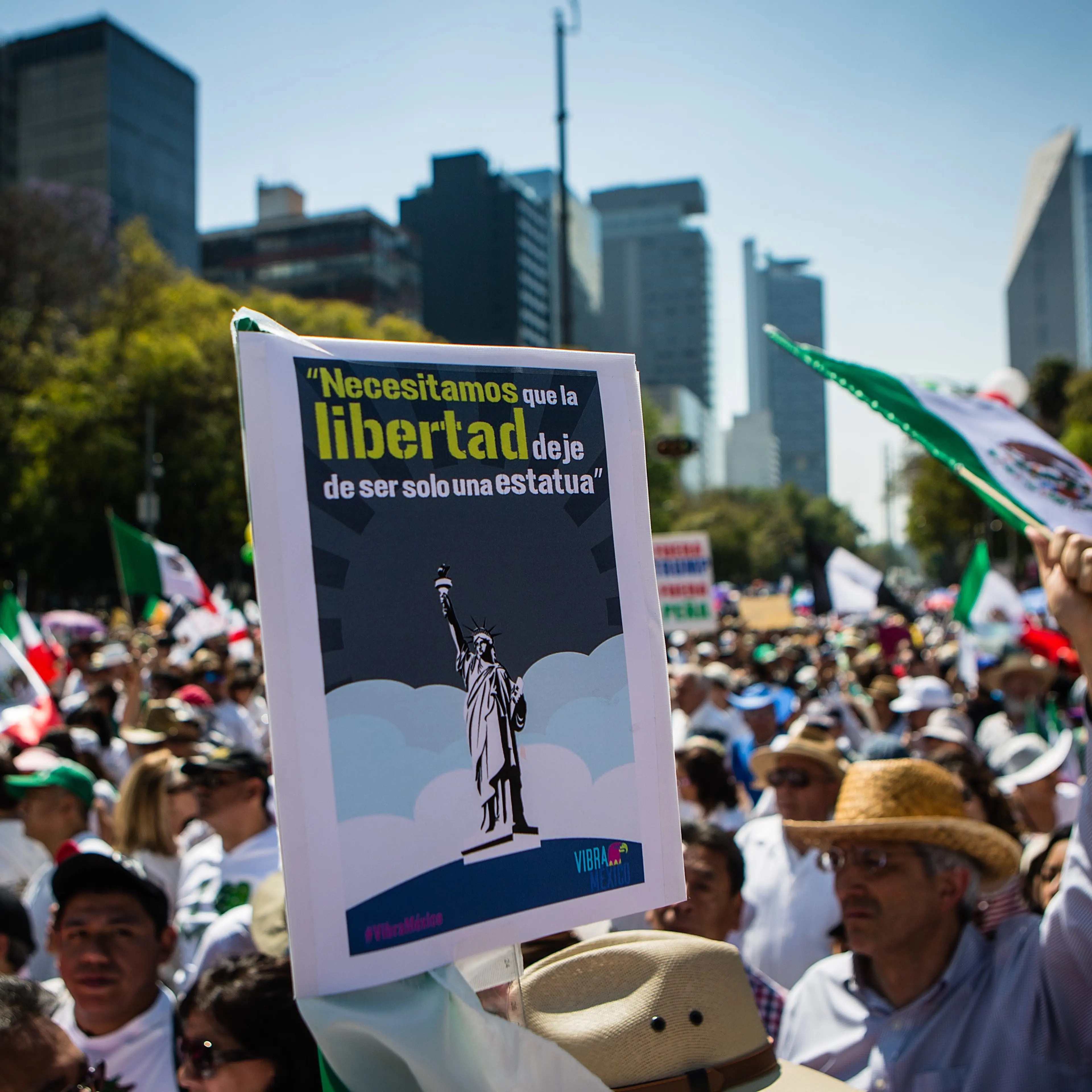 Protest against Donald Trump in Mexico