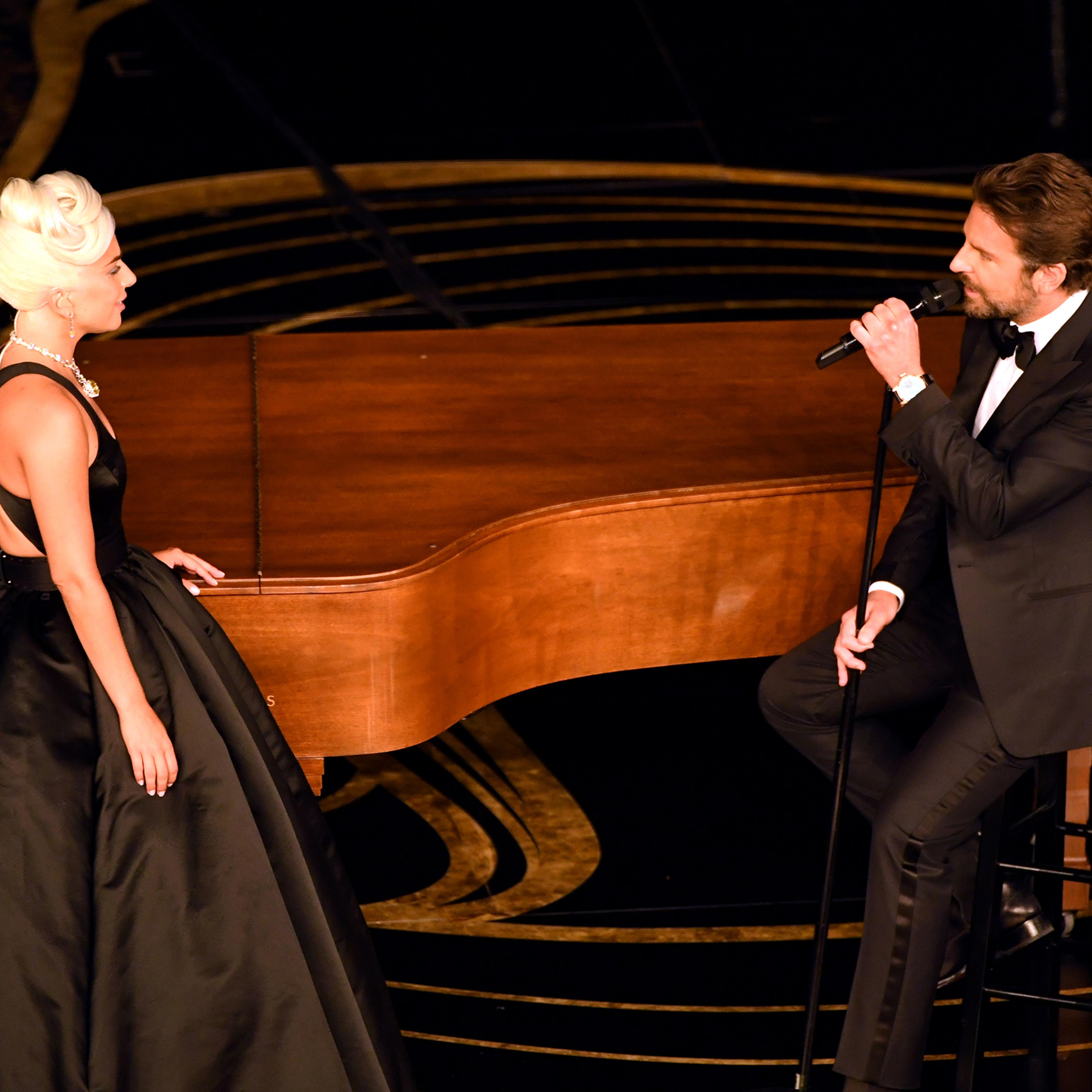 Lady Gaga and Bradley Cooper perform onstage during the 91st Annual Academy Awards at Dolby Theatre on Feb. 24, 2019.
