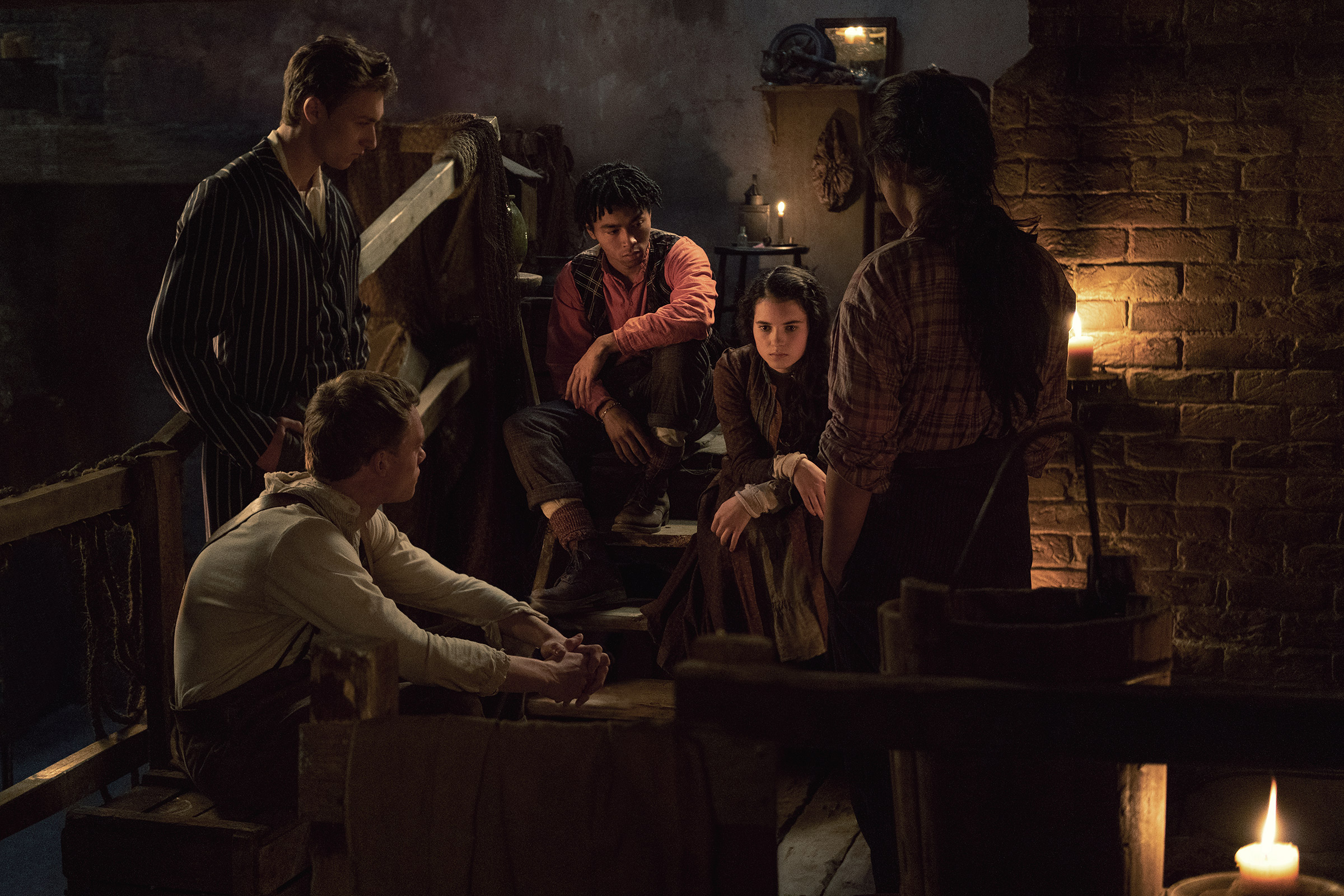 Sherlock Jr.: Bea (Graham), Jessie (Shaw) and their bevy of admirers solve monstrous murders