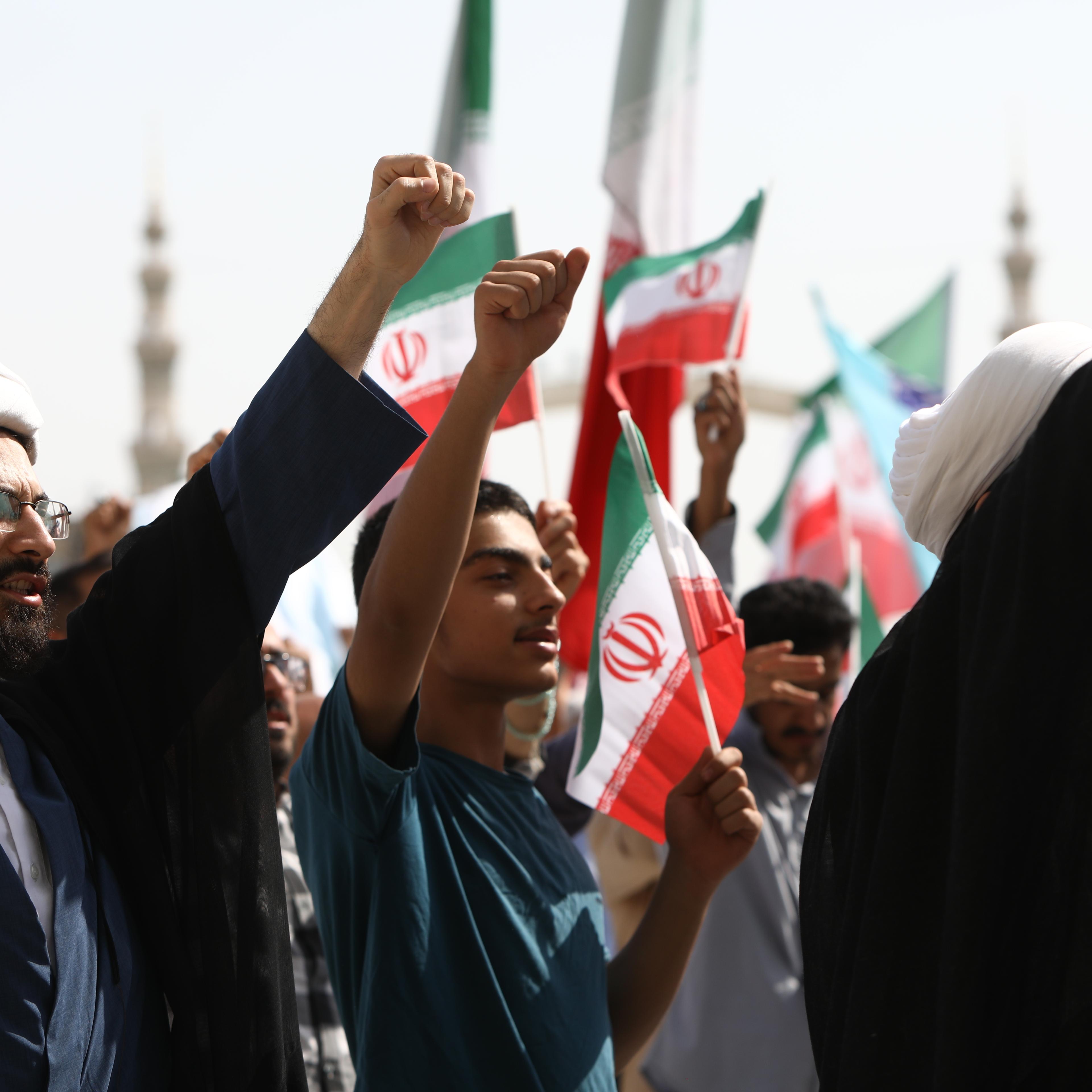 Protest in Qom against Israeli attacks on Iran