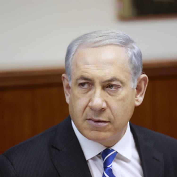 Israeli Prime Minister Benjamin Netanyahu chairs the weekly cabinet meeting at his office in Jerusalem, on Jan. 12, 2014.