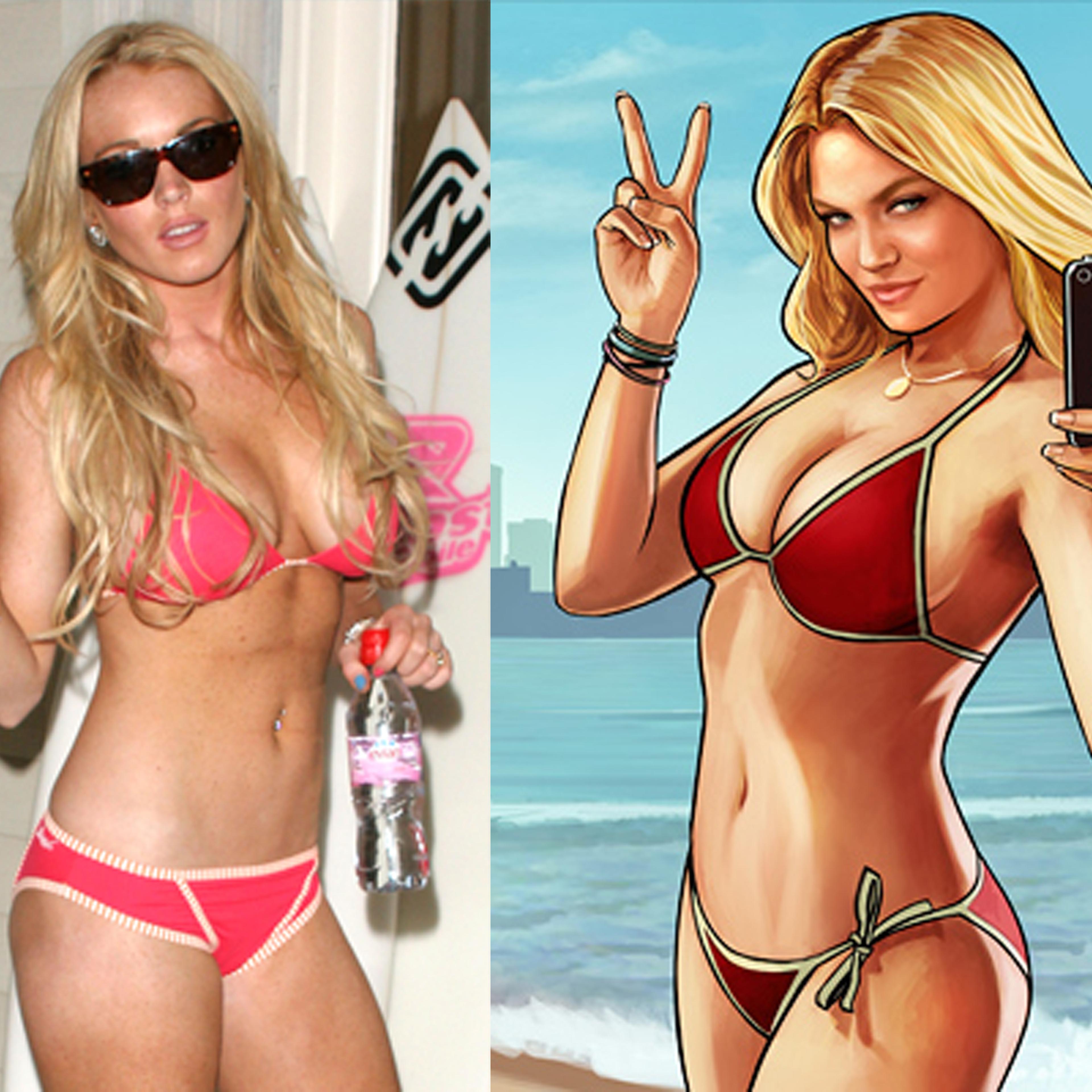 Lindsay Lohan in 2007; Lacey Jonas in 2014