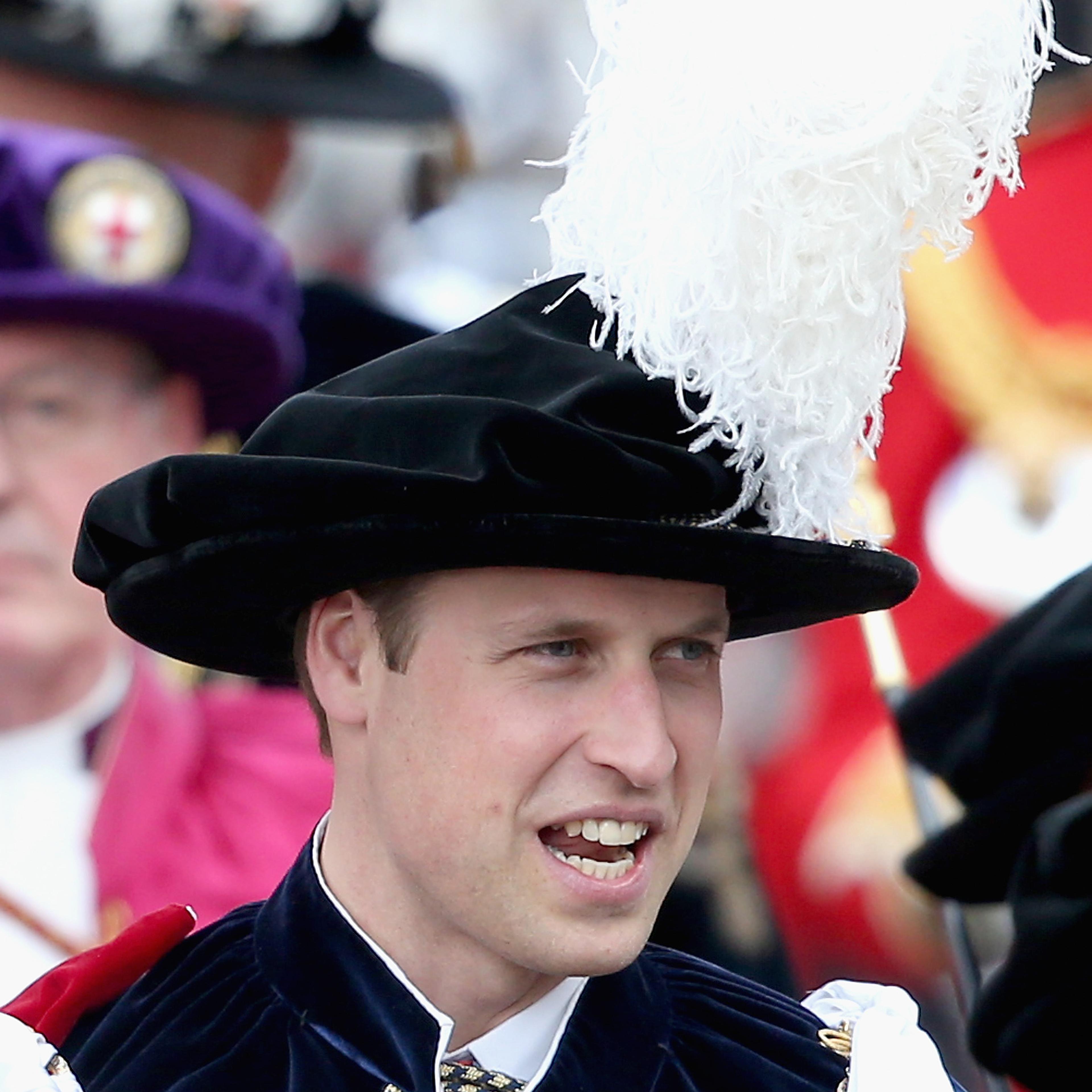 WINDSOR, ENGLAND - JUNE 15: Prince William, Duke of Cambridge attends the Order of the Garter Service at St George's Chapel at Windsor Castle on June 15, 2015 in Windsor, England. The Order of the Garter is the most senior and the oldest British Order o