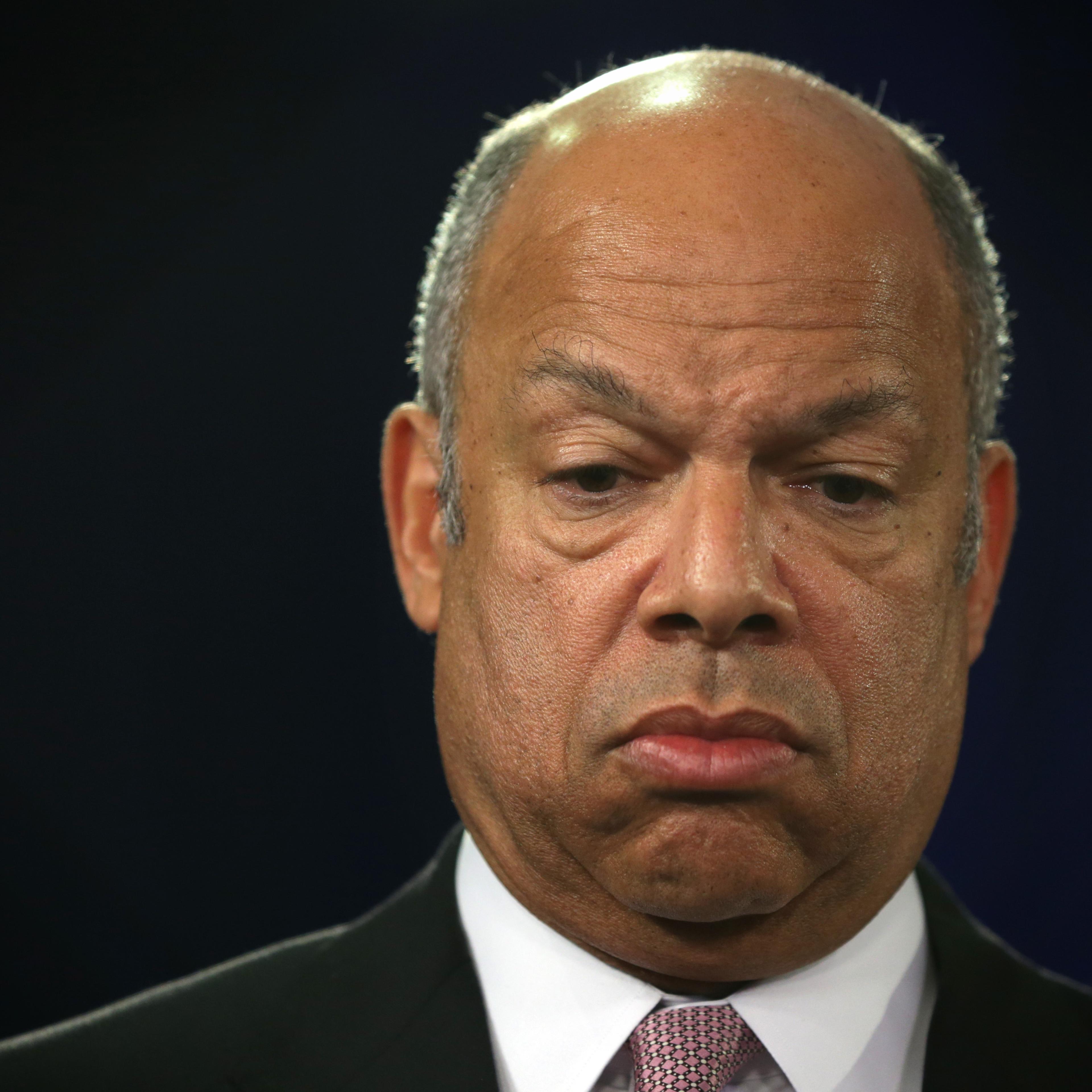 Jeh Johnson Holds News Conference On DHS Appropriations Bill