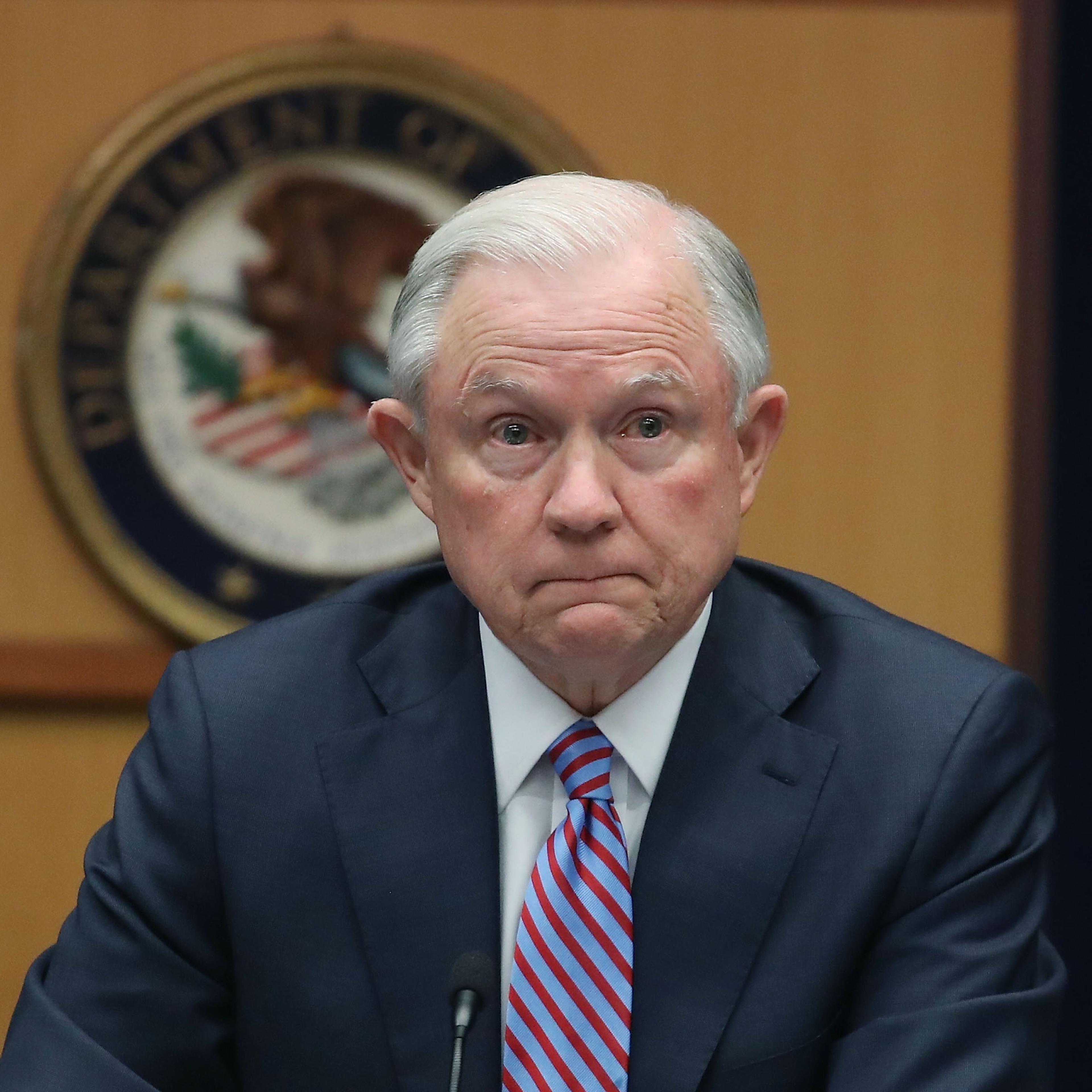 AG Jeff Sessions Holds A Meeting On Transnational Organized Crime