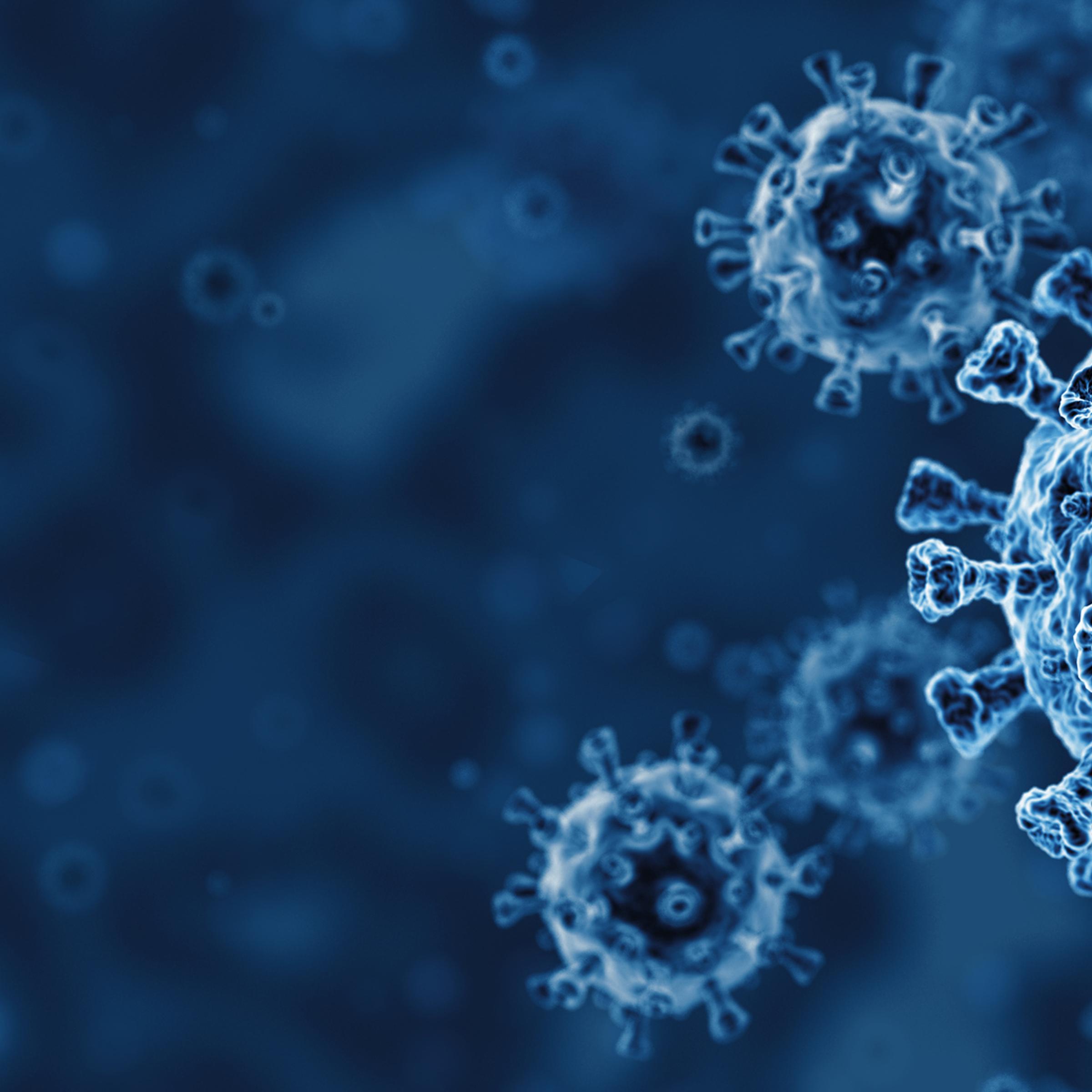 CoronaVirus Copy Space Blue
