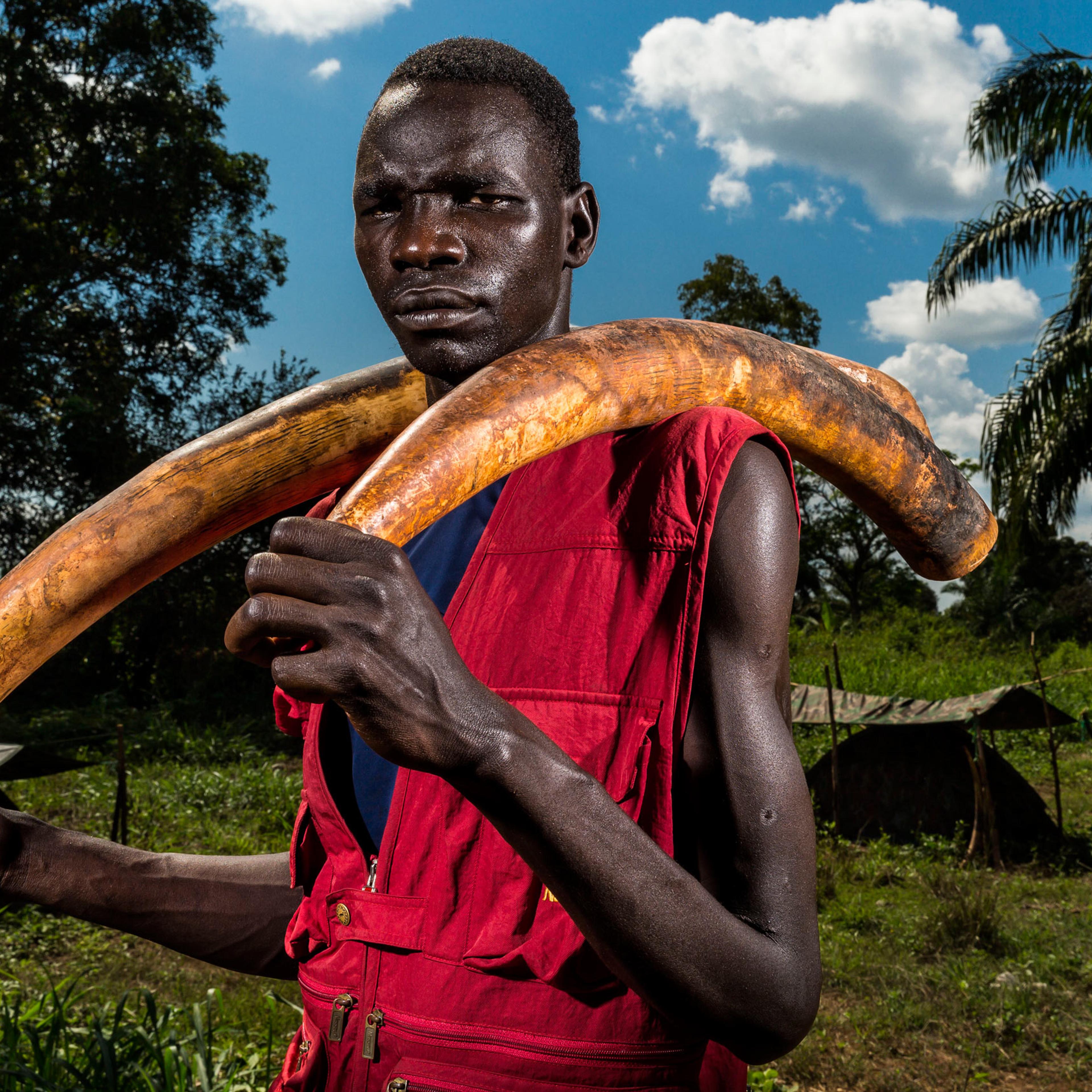 NZARA, SOUTH SUDAN: Michael Oryem, 29, is a recently defected Lord's Resistance Army fighter who's L.R.A group was involved in the poaching of Ivory in Garamba National Park in the Democratic Republic of Congo. Garamba is a former base of operations for
