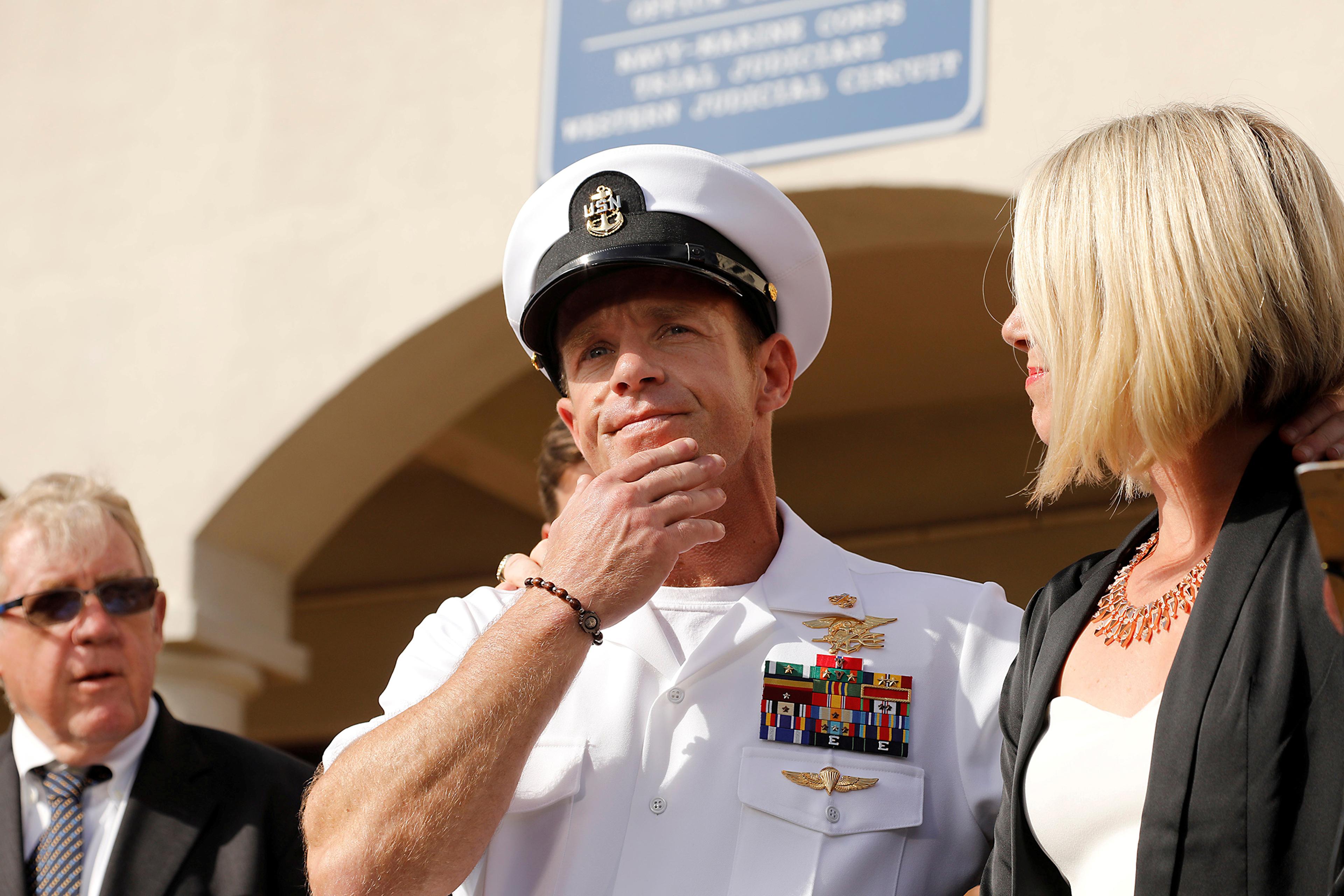 FILE PHOTO: Navy SEAL acquitted of major charges