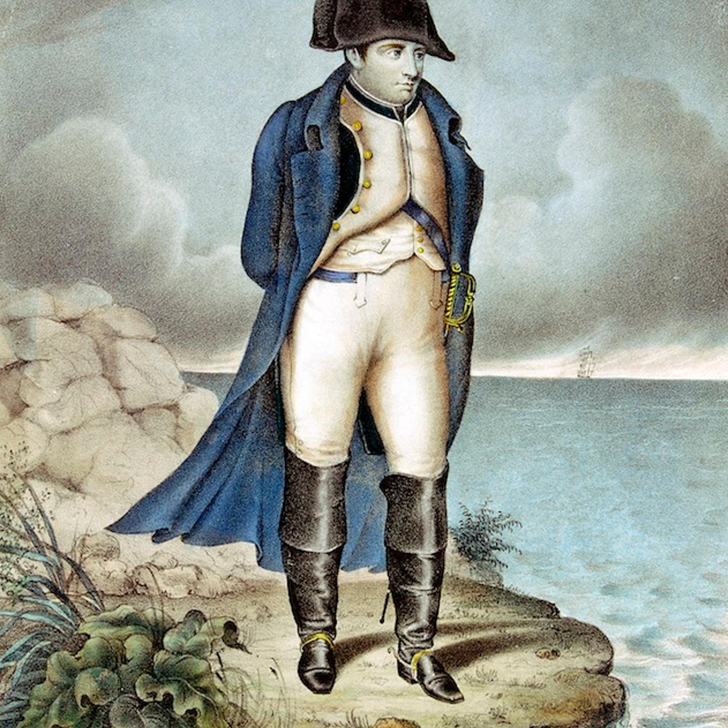 Napoleon I, Emperor of France, in exile.