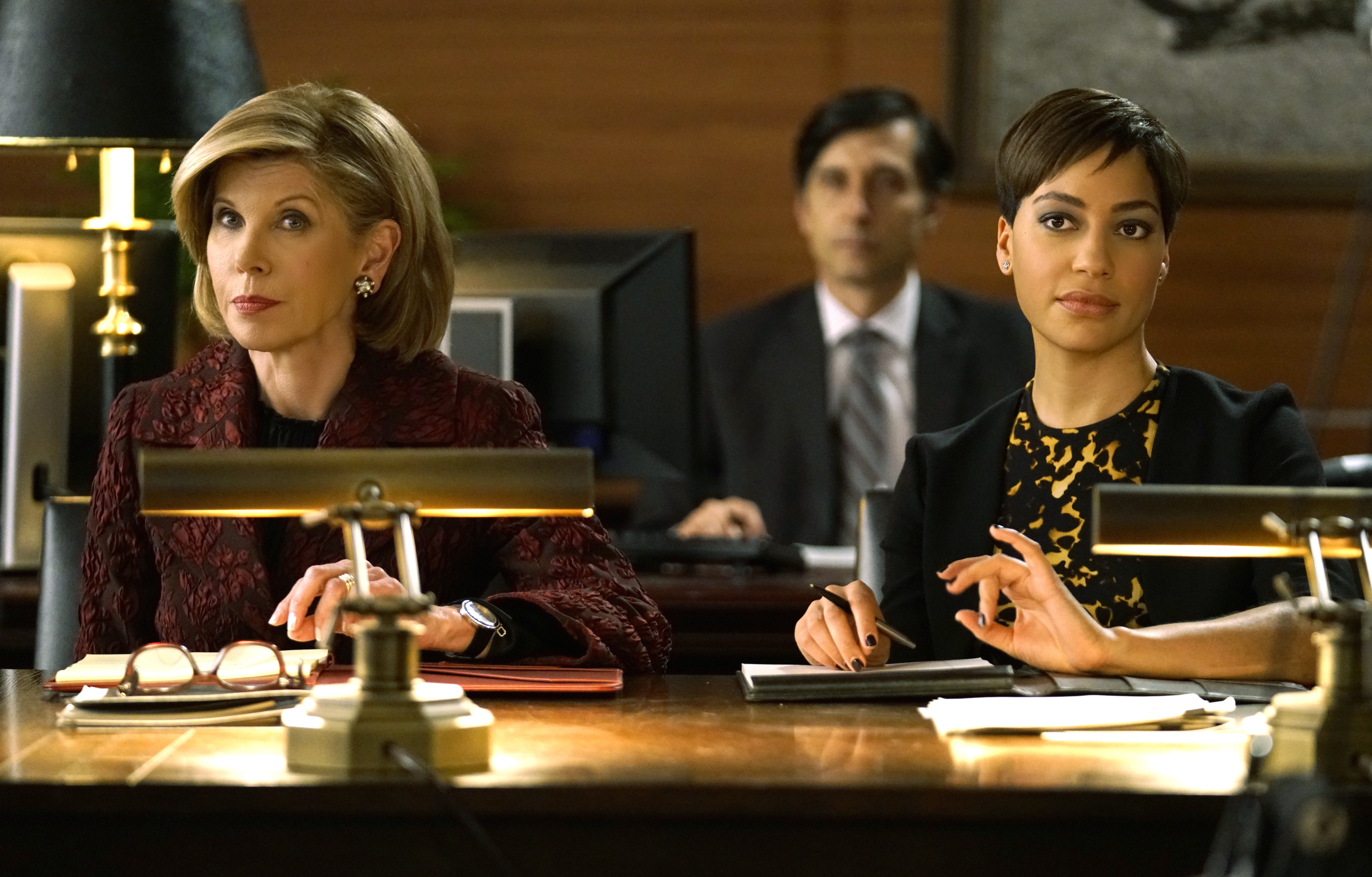 Ep 103-- Episodic coverage of THE GOOD FIGHT. Pictured: (l-r) Christine Baranski as Diane Lockhart, Cush Jumbo as Lucca Quin. Photo: Patrick Harbron/CBS ÃÂ©2016 CBS Interactive, Inc. All Rights Reserved