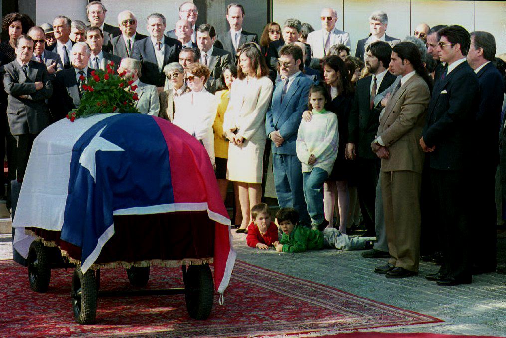 Relatives and friends of former Chilean Minister o