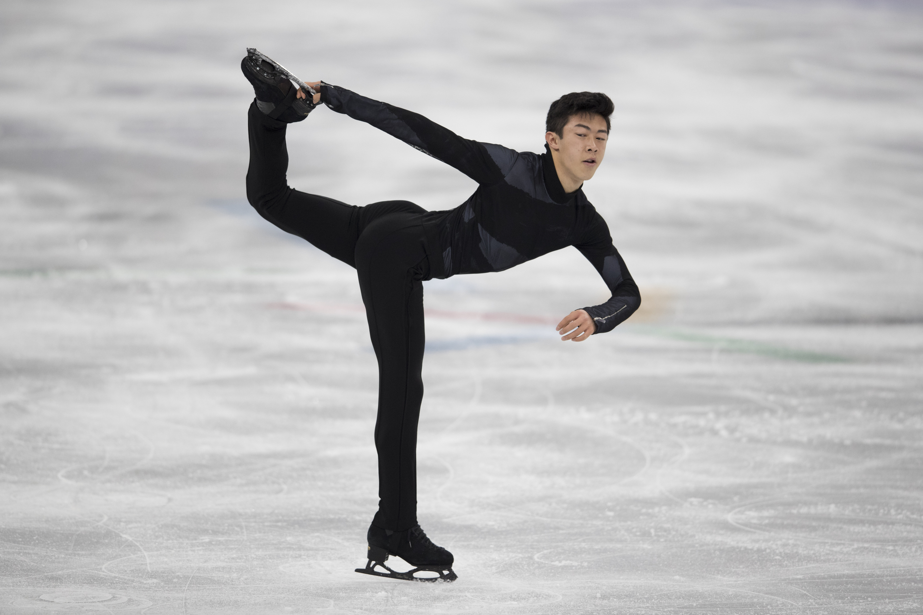 Nathan Chen of the United States competes in the Figure Skating Team Event Men's Single Skating Short Program during the PyeongChang 2018 Winter Olympic Games on Feb. 9, 2018 in Gangneung, South Korea.