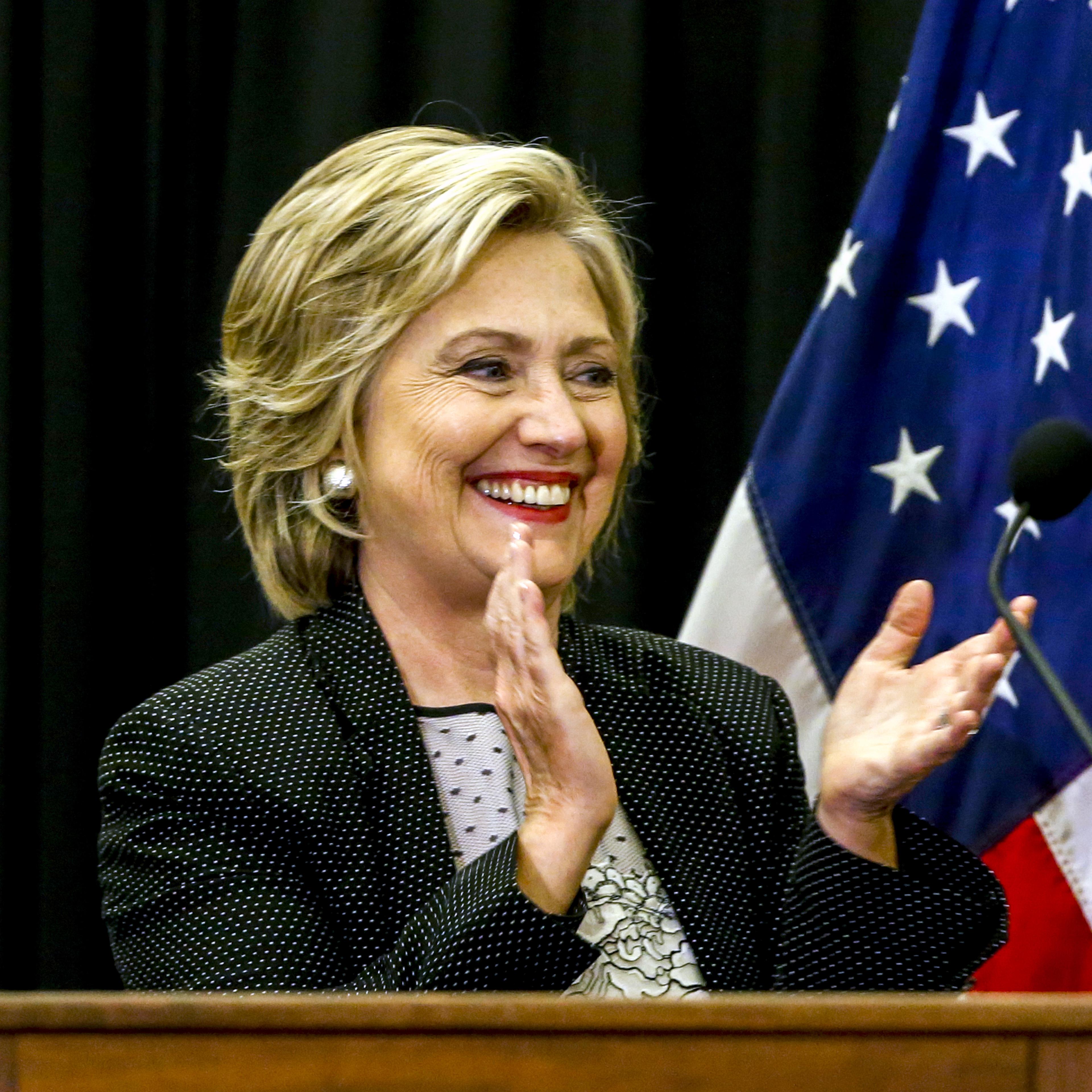 Hillary Clinton campaigns in Milwaukee