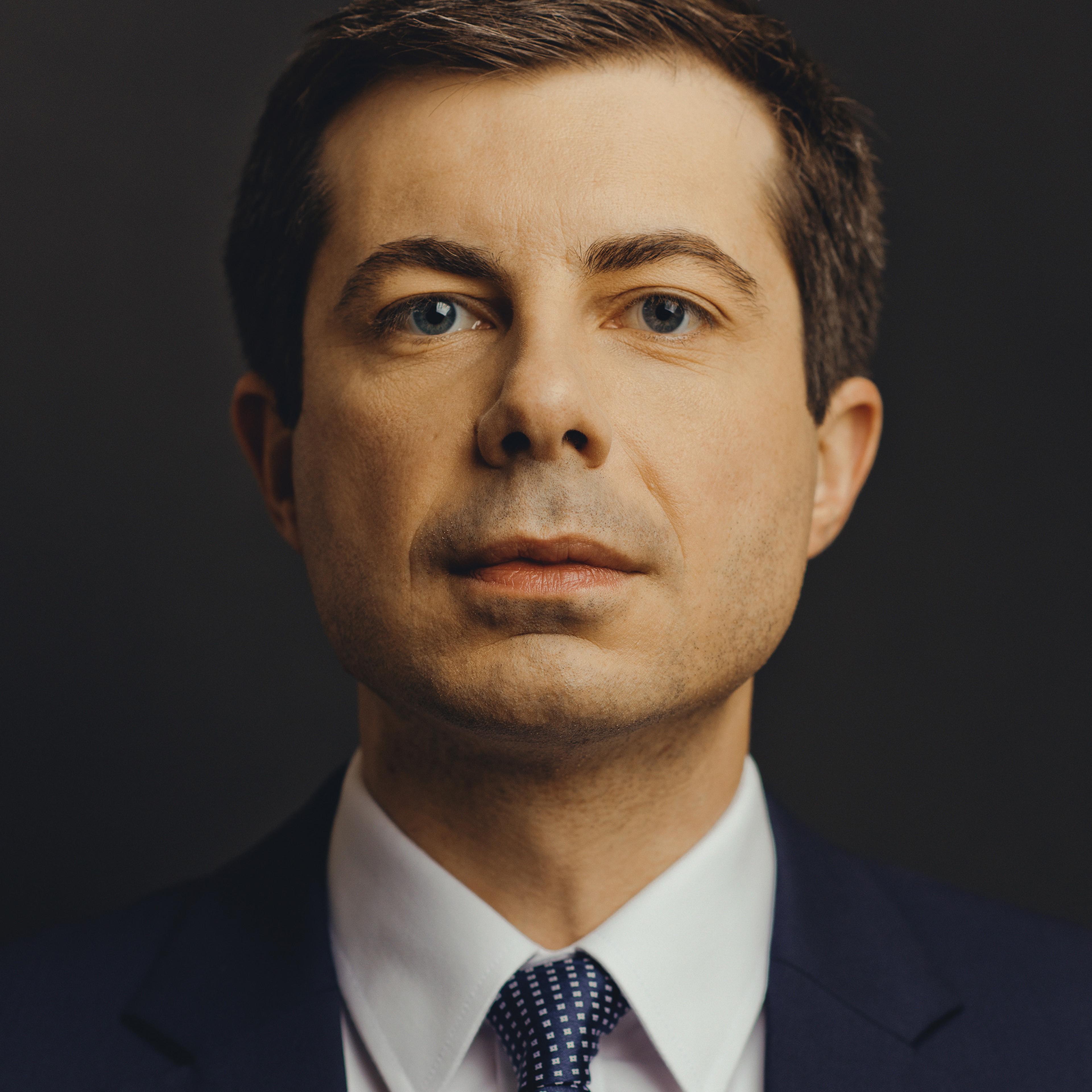 Mayor Peter Buttigieg photographed at home in South Bend, Ind.