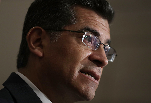 House Democratic Caucus Chair Rep. Xavier Becerra (D-CA) speaks to members of the media after a House Democratic Caucus meeting June 22, 2016 on Capitol Hill in Washington, DC.
