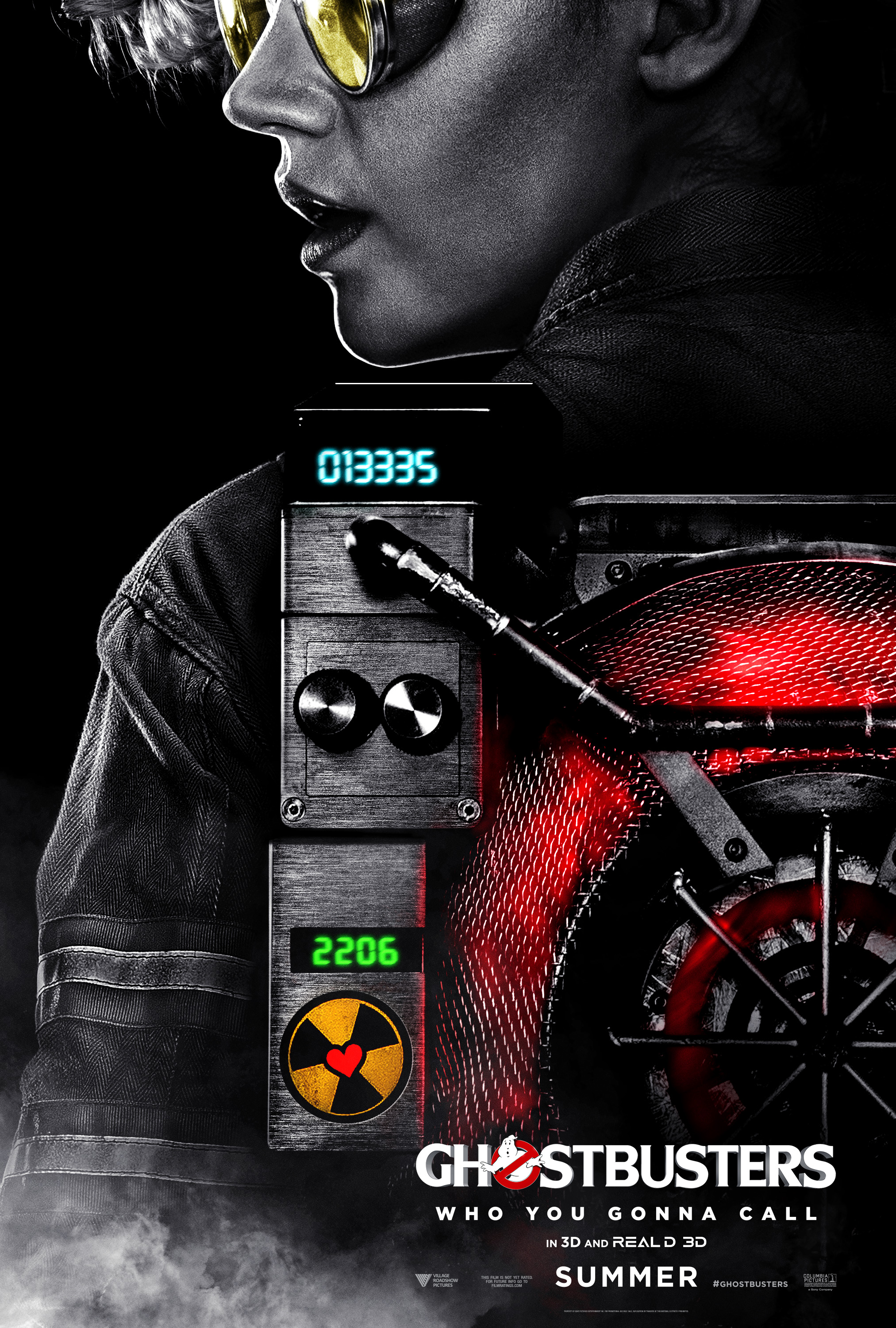 "Ghostbusters" movie art featuring Kate McKinnon as Jillian Holtzmann