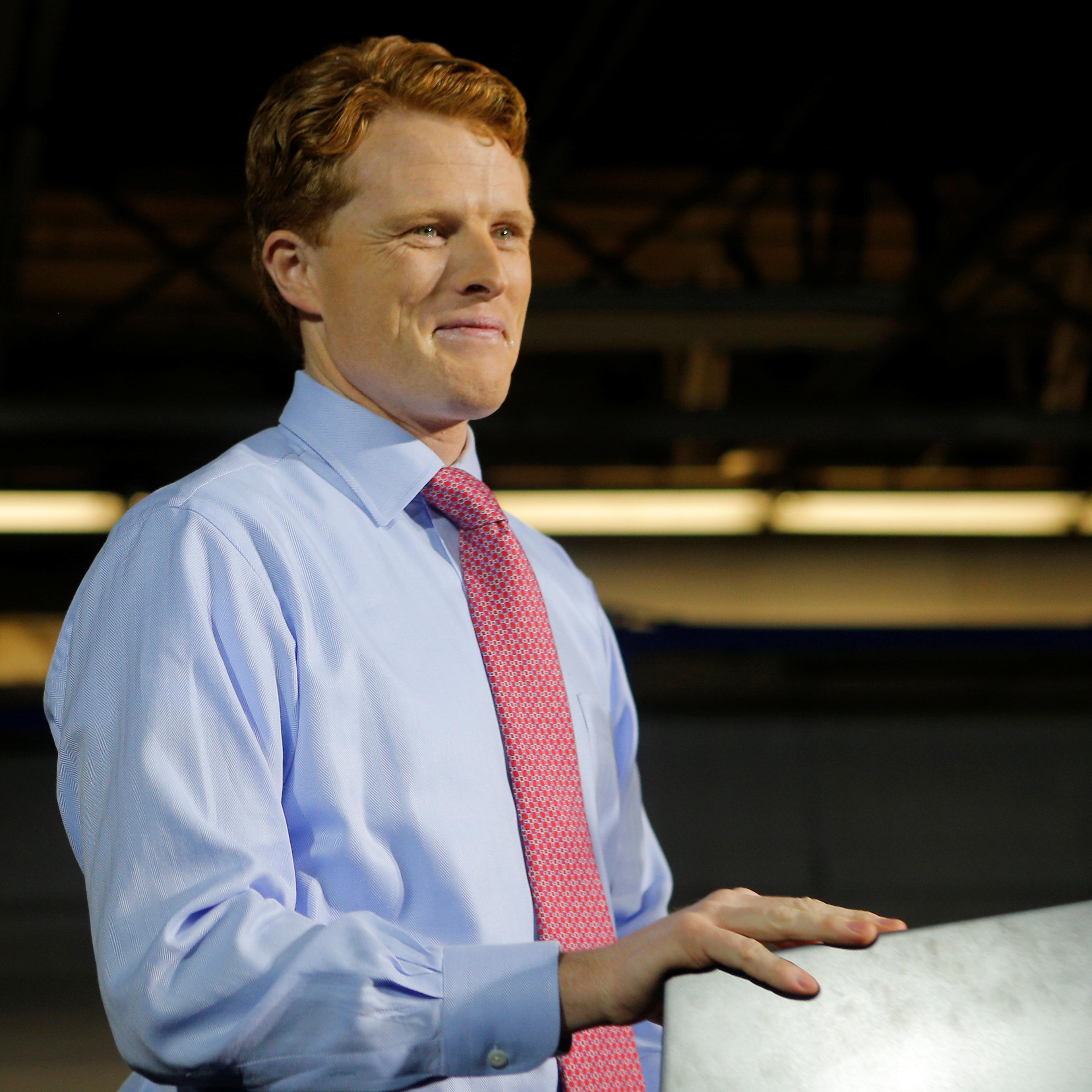 U.S. Rep. Joe Kennedy III (D-MA) takes the stage to deliver the Democratic rebuttal to U.S. President Donald Trump's State of the Union address in Fall River