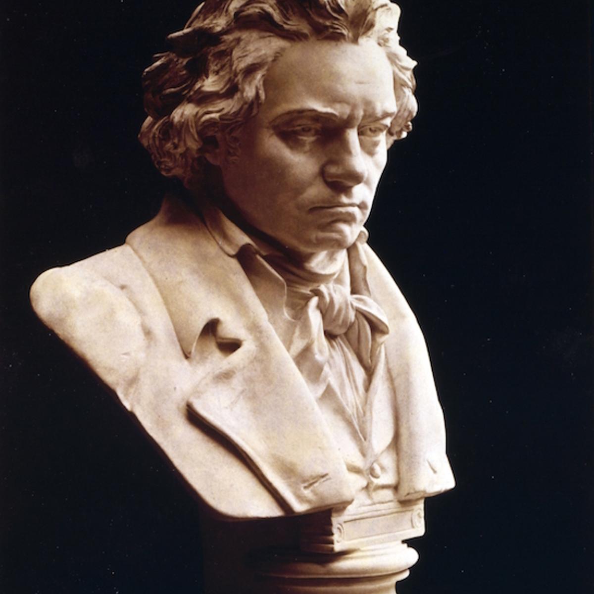 Portrait bust of Ludwig van Beethoven (1770-1827), German composer and pianist. One of the most influential western composers whose music bridged the Classical and Romantic periods. Musician