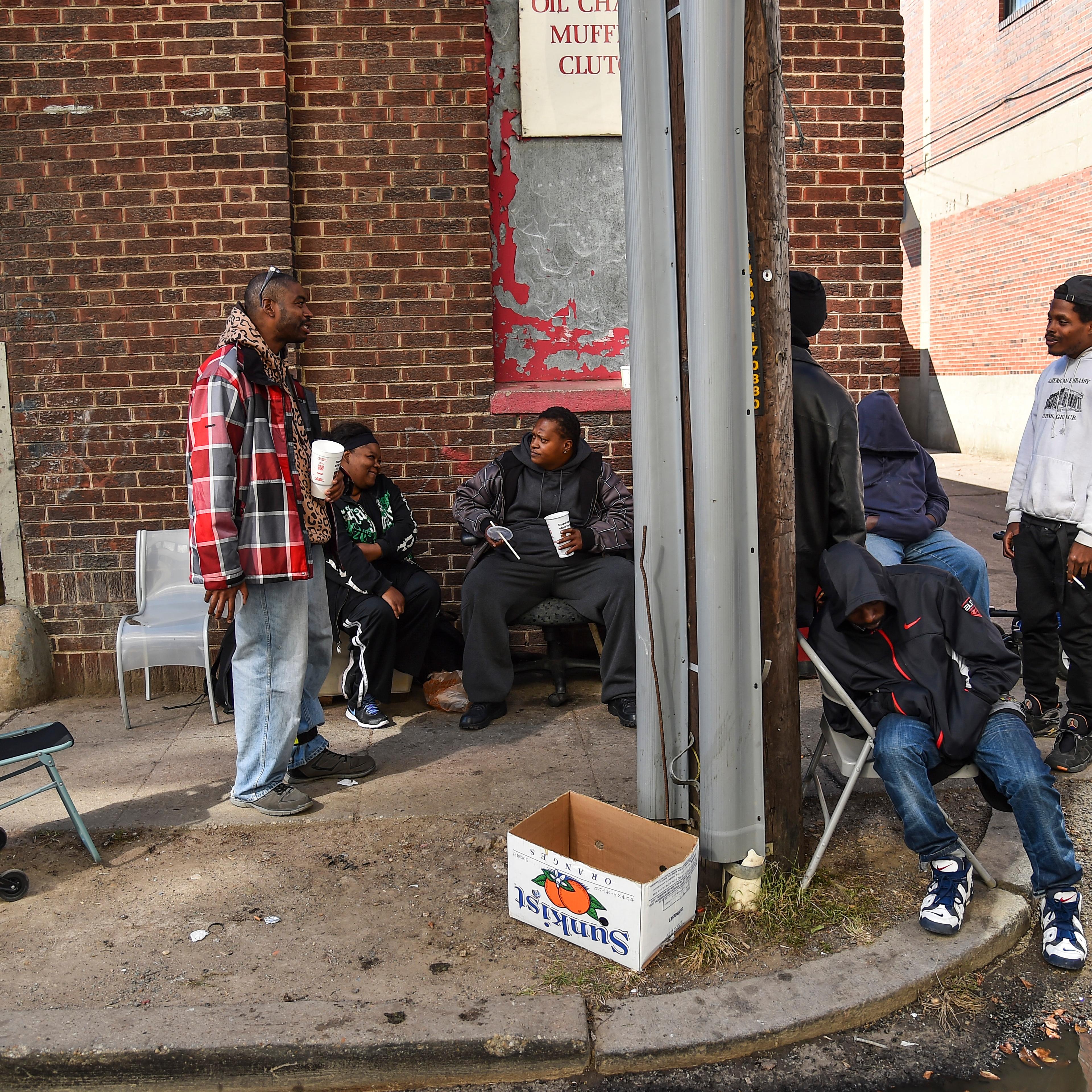 WASHINGTON, DC - OCTOBER 16: Members of the homeless community