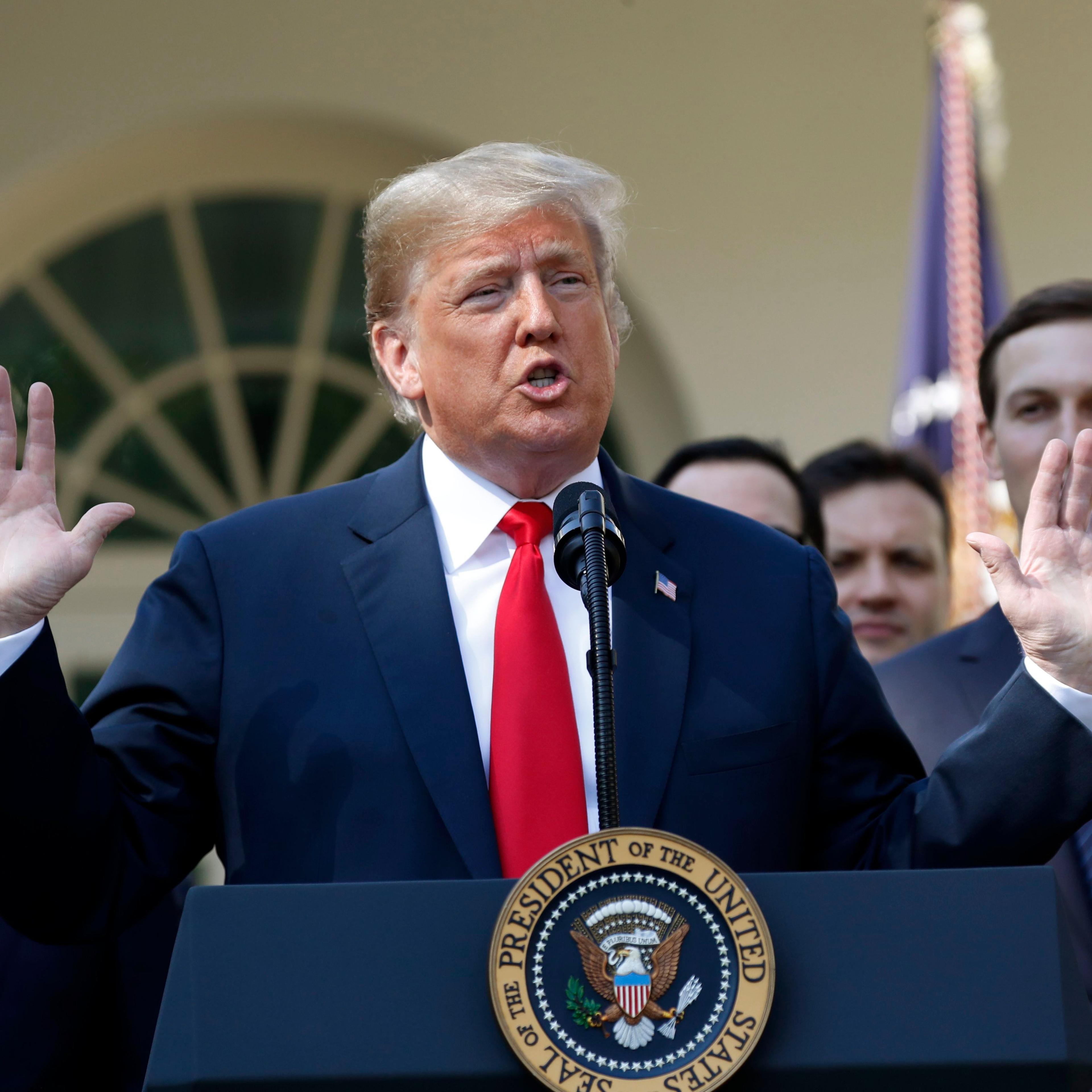 Trump speaks from the Rose Garden