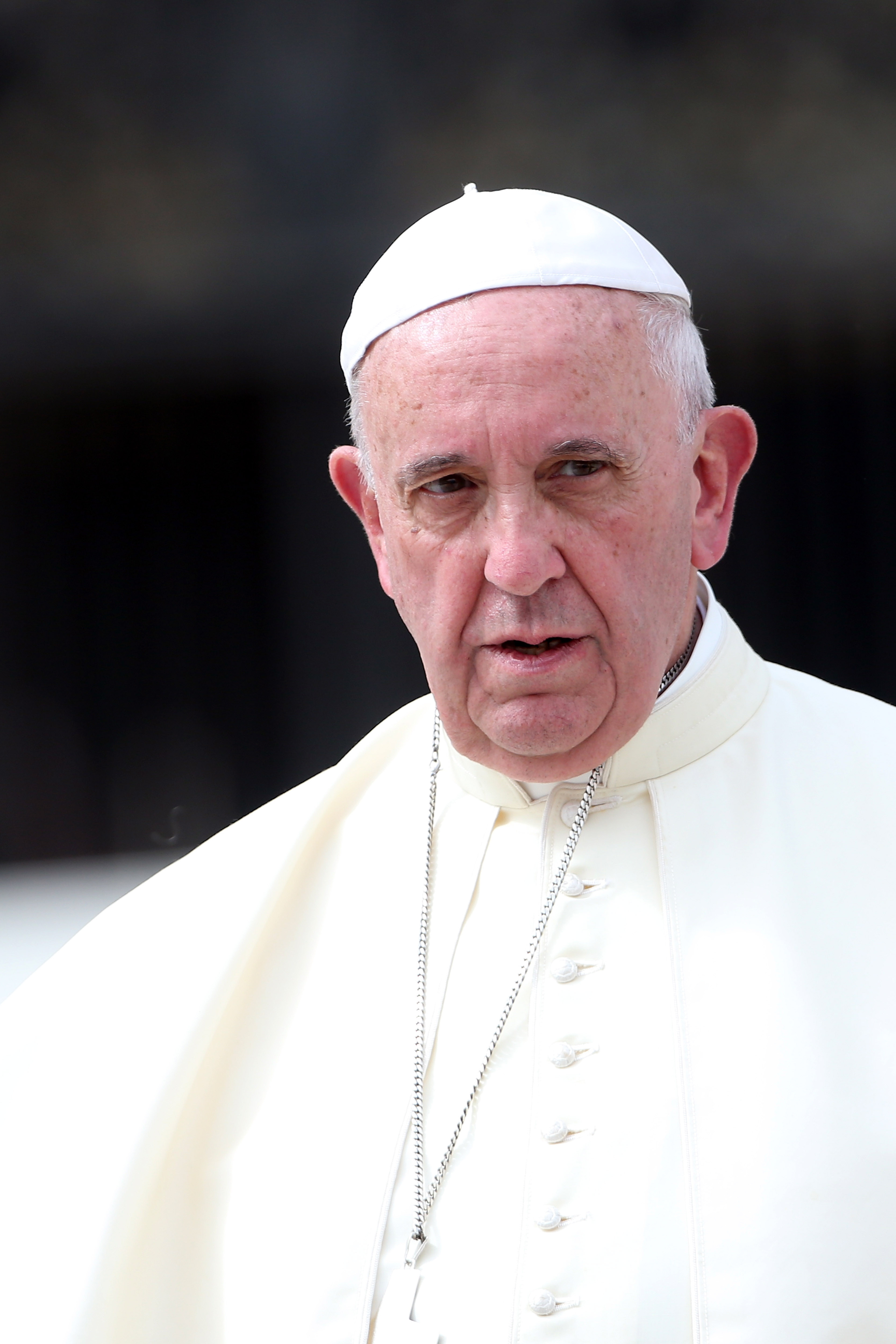 Pope Francis arrives in St. Peter's Square for his weekly audience in Vatican City on Sept. 16, 2015.