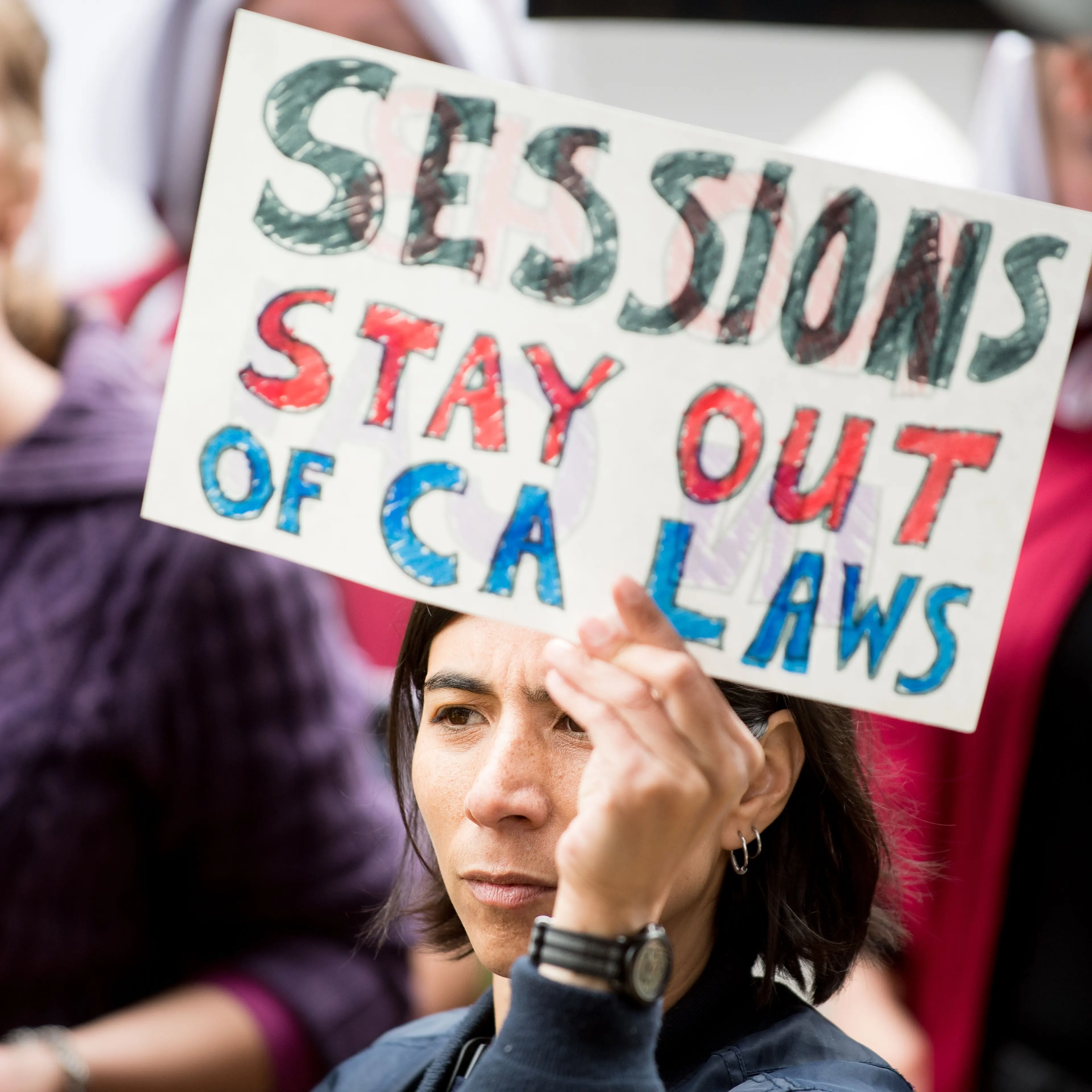 Jeff Sessions Protestor Sacramento