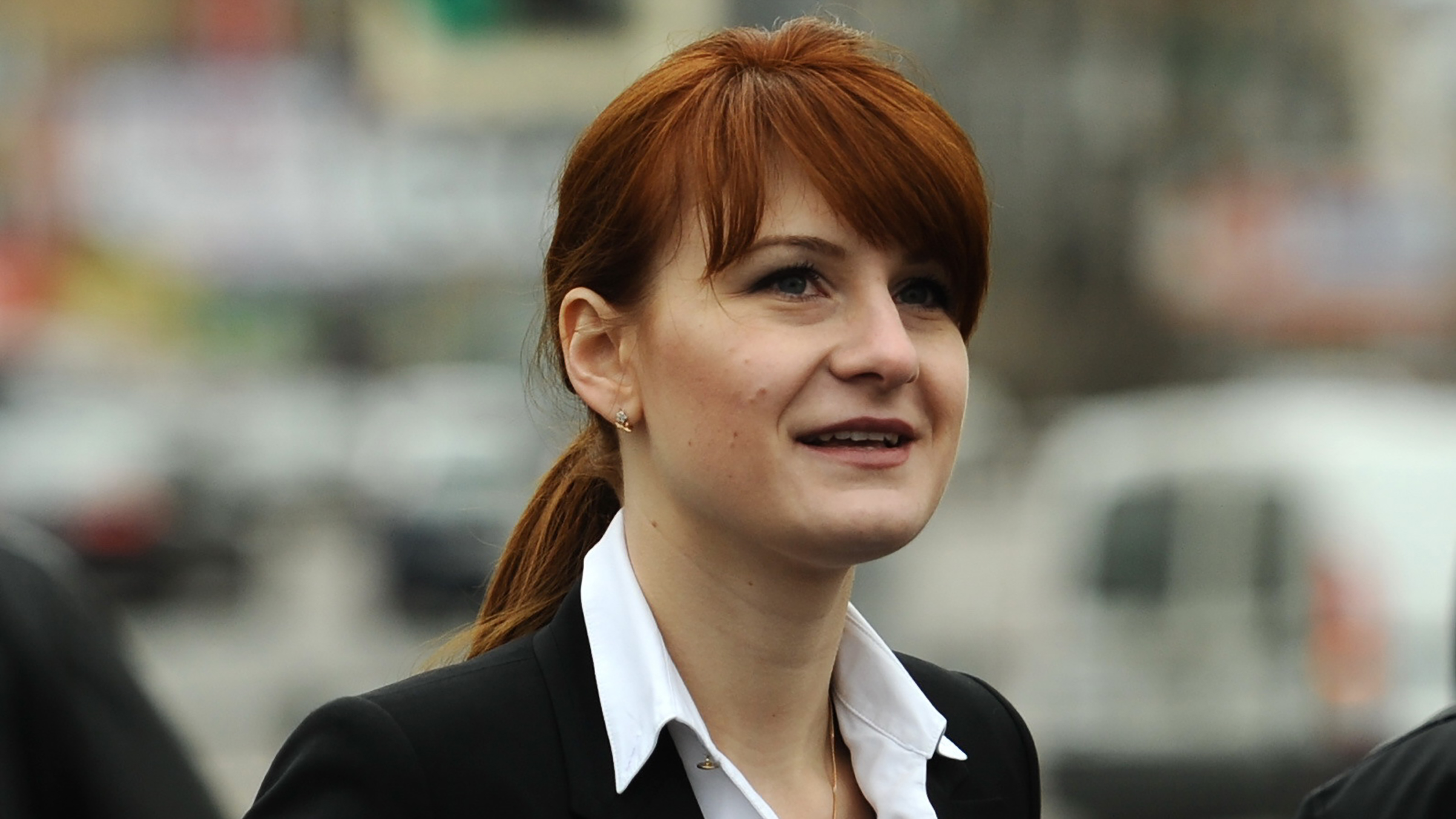 Maria Butina attends a rally at Krasnopresnenskaya Zastava Square in support of legalizing the possession of handguns, April 21, 2013.