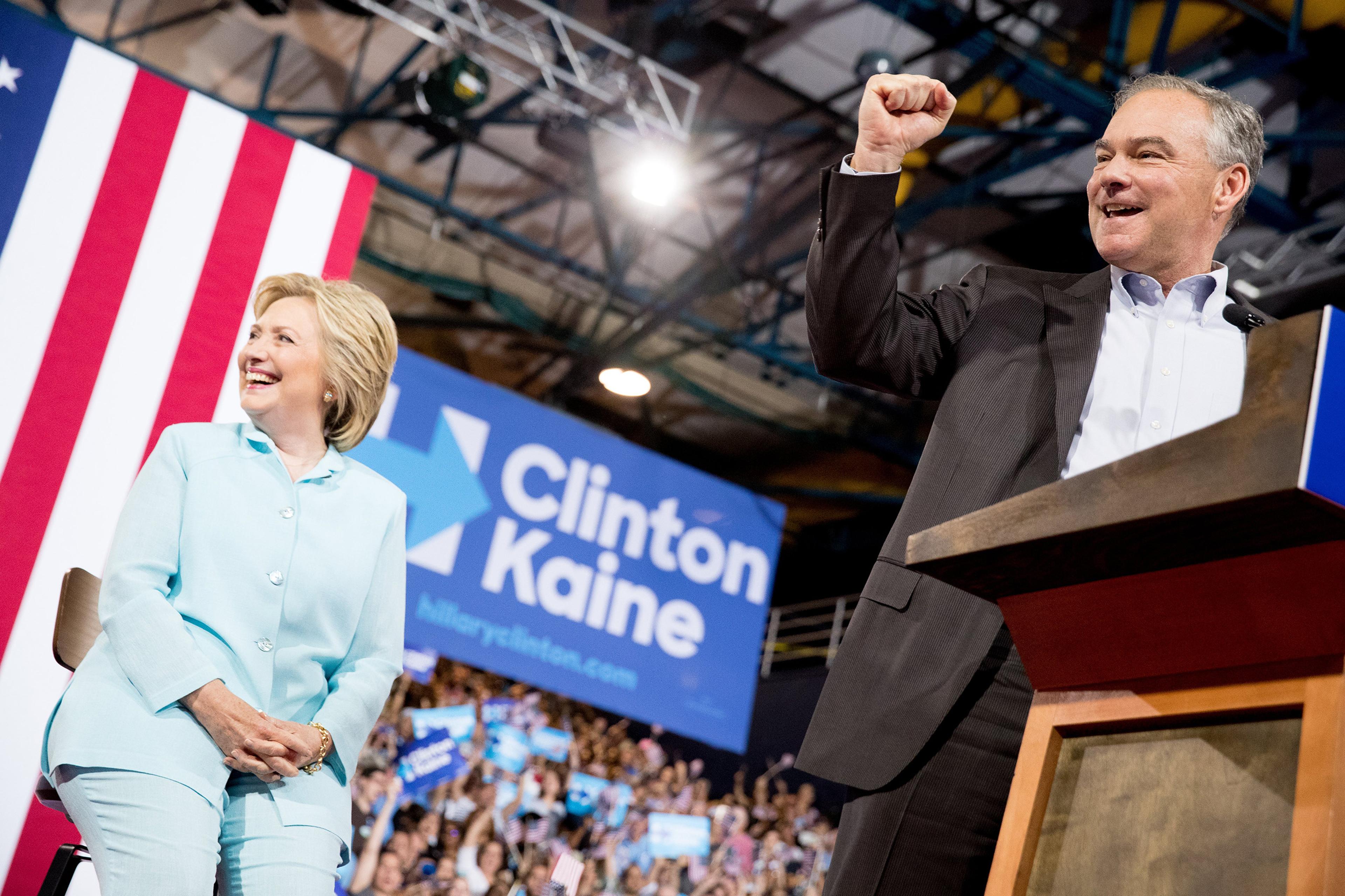Hillary Clinton, Tim Kaine