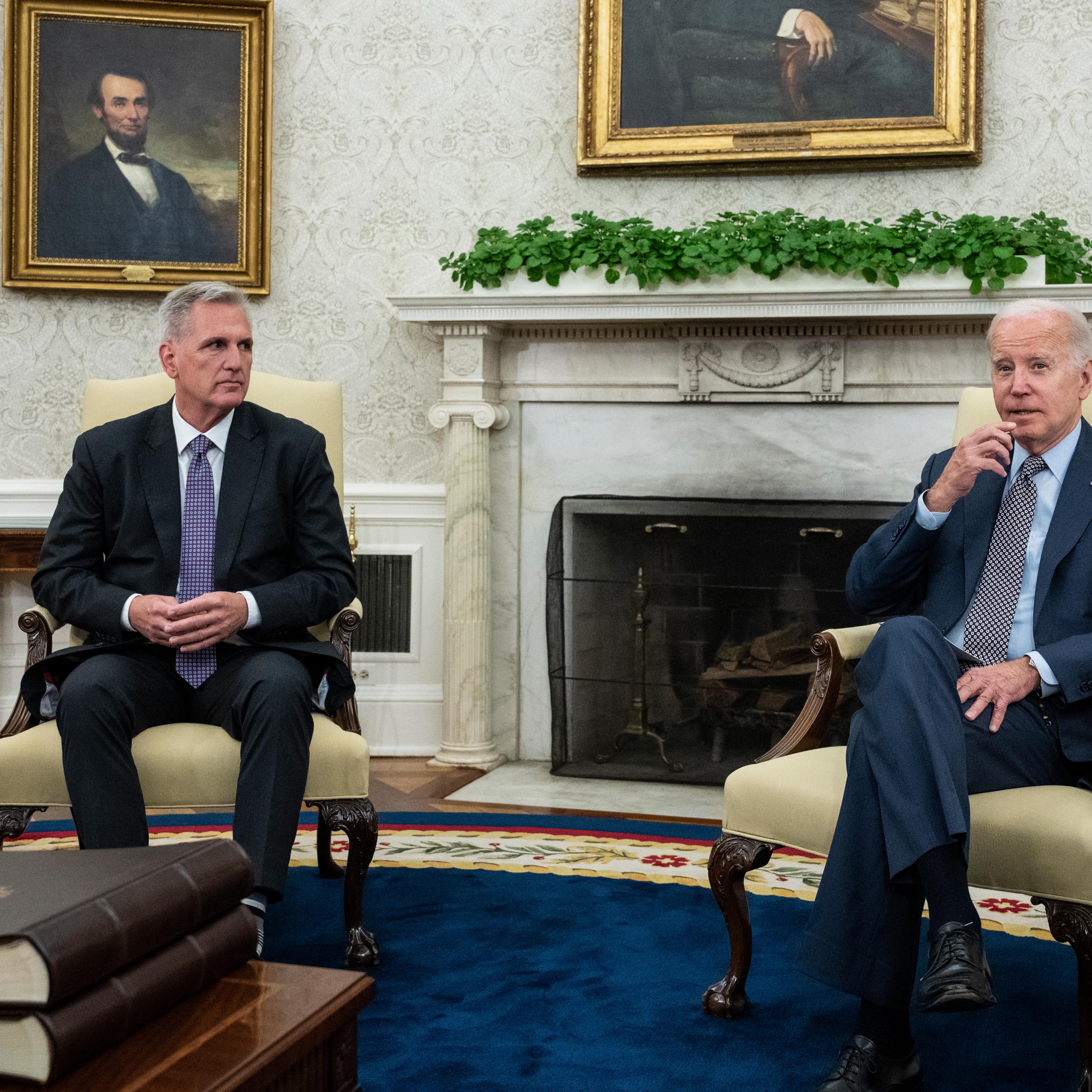 President Biden Meets With Speaker McCarthy As Debt Ceiling Negotiations Continue