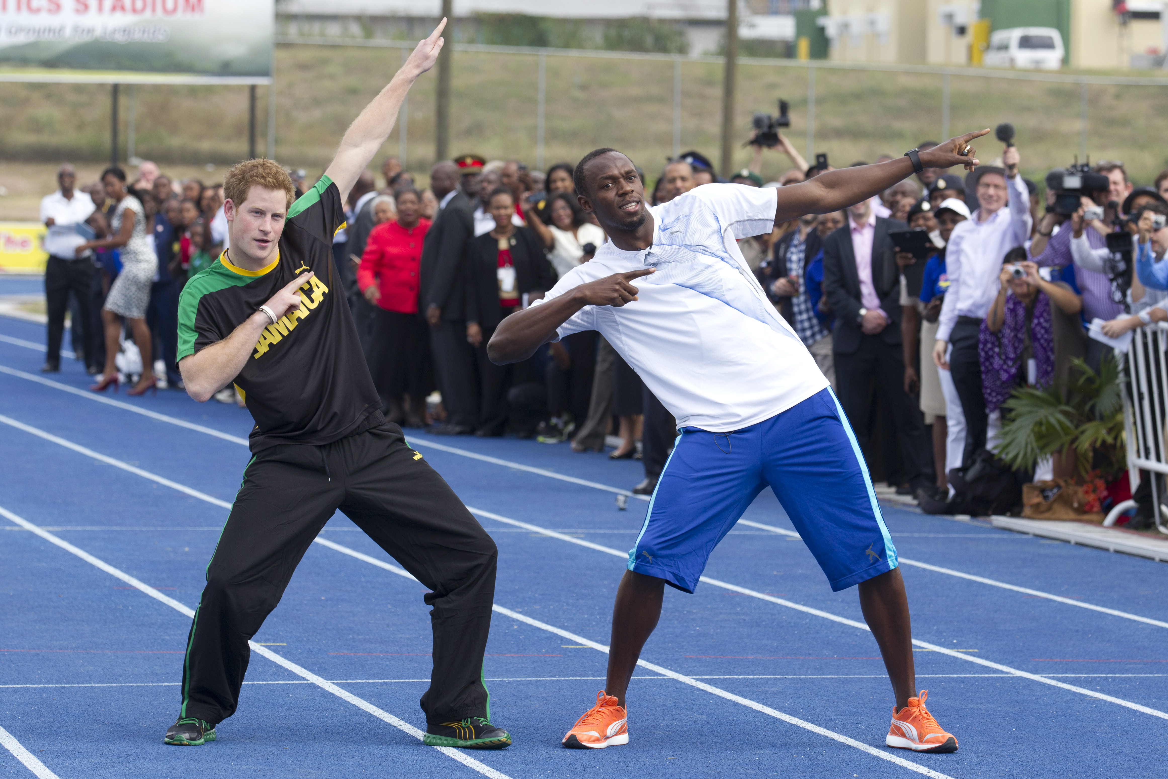 prince harry usain bolt happy birthay rematch