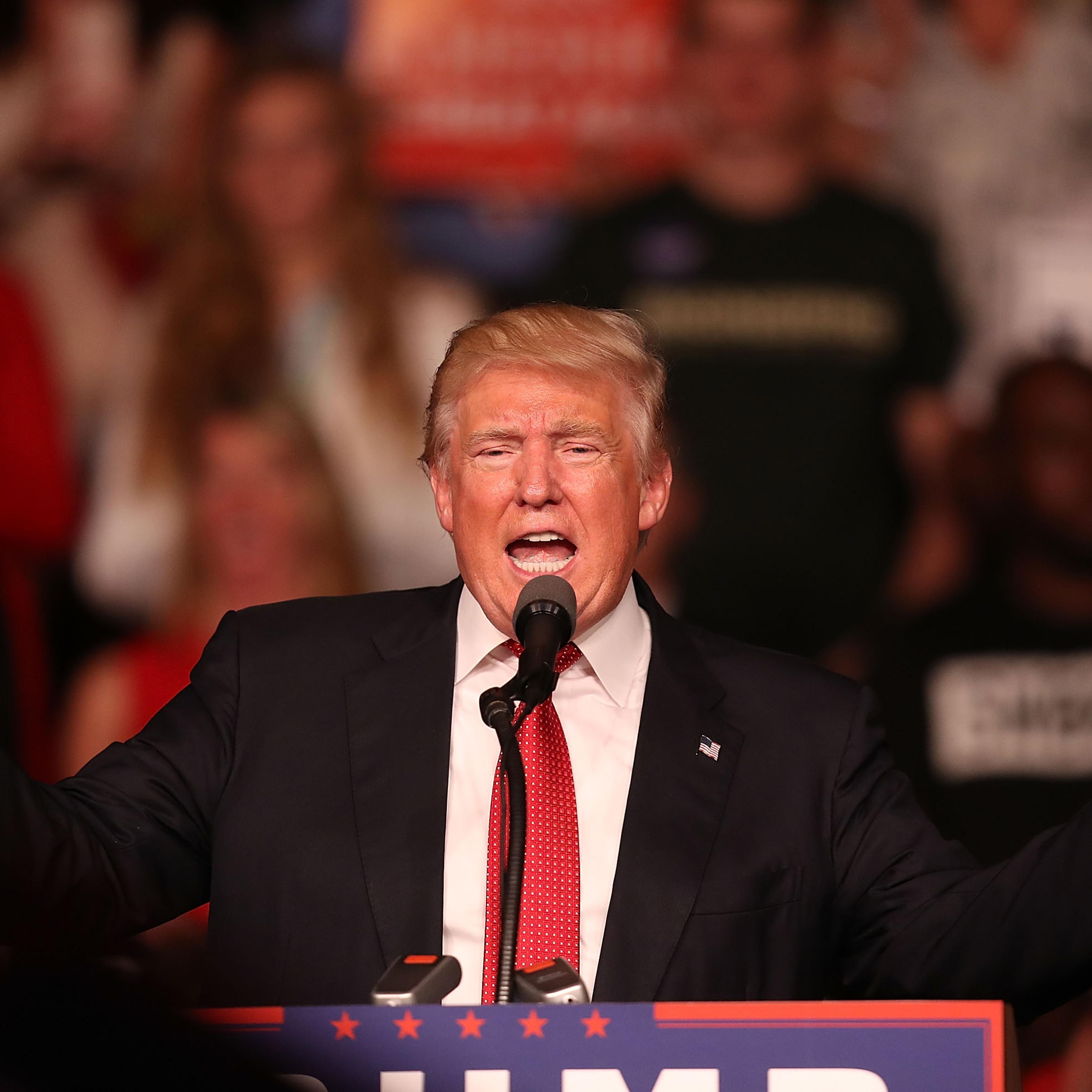 Donald Trump Campaigns In Estero, Florida