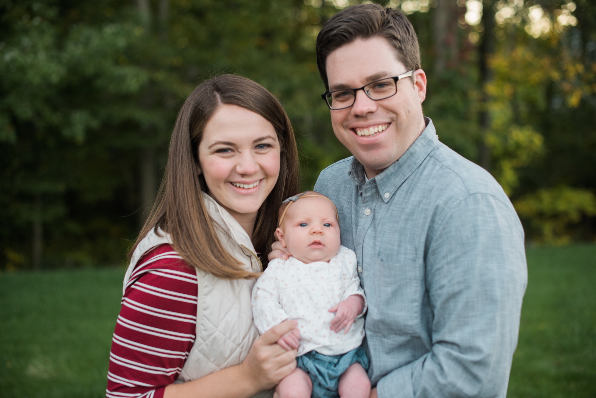 MIT Ph.D. student Ryan Hill (R) with his wife, Sarah Hill, and 14-month-old daughter, Norah.