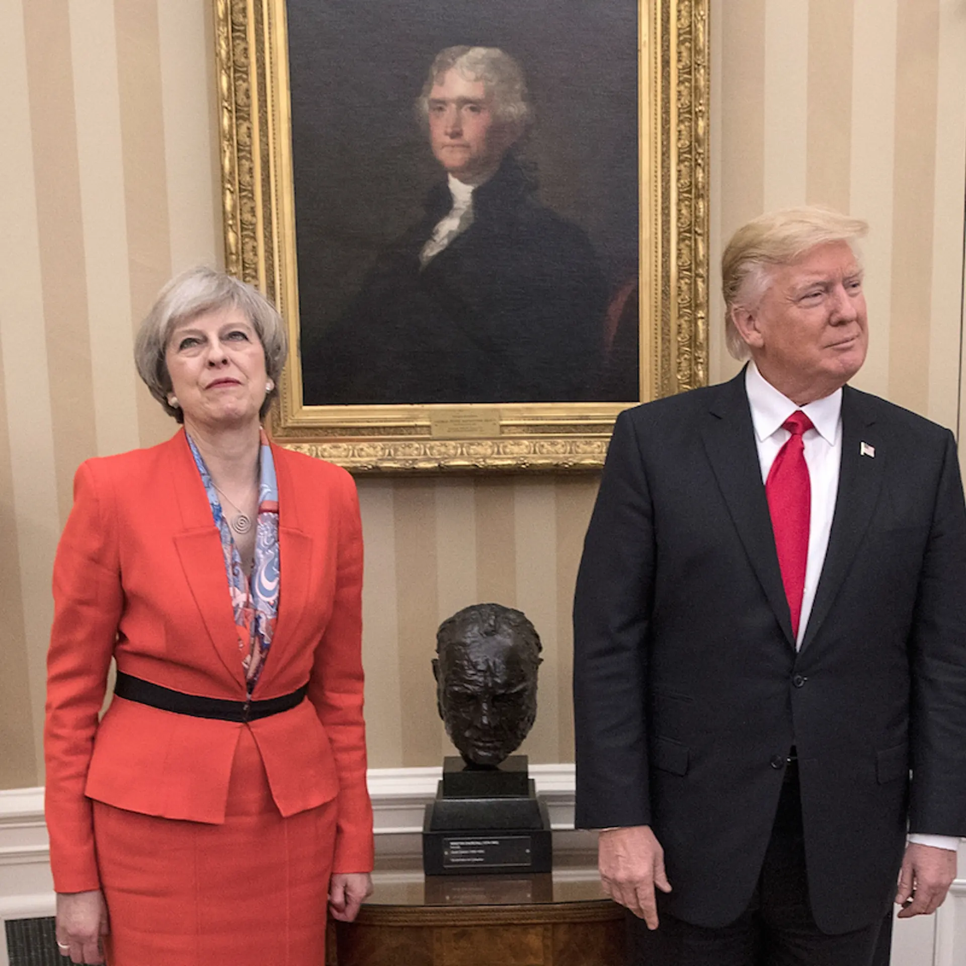 President Trump Meets With British PM Theresa May At The White House