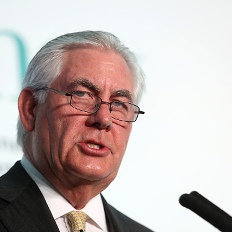 Rex Tillerson, chief executive officer of Exxon Mobil Corp., speaks during the Oil and Money 2015 conference in London, U.K. on Wednesday, Oct. 7, 2015.