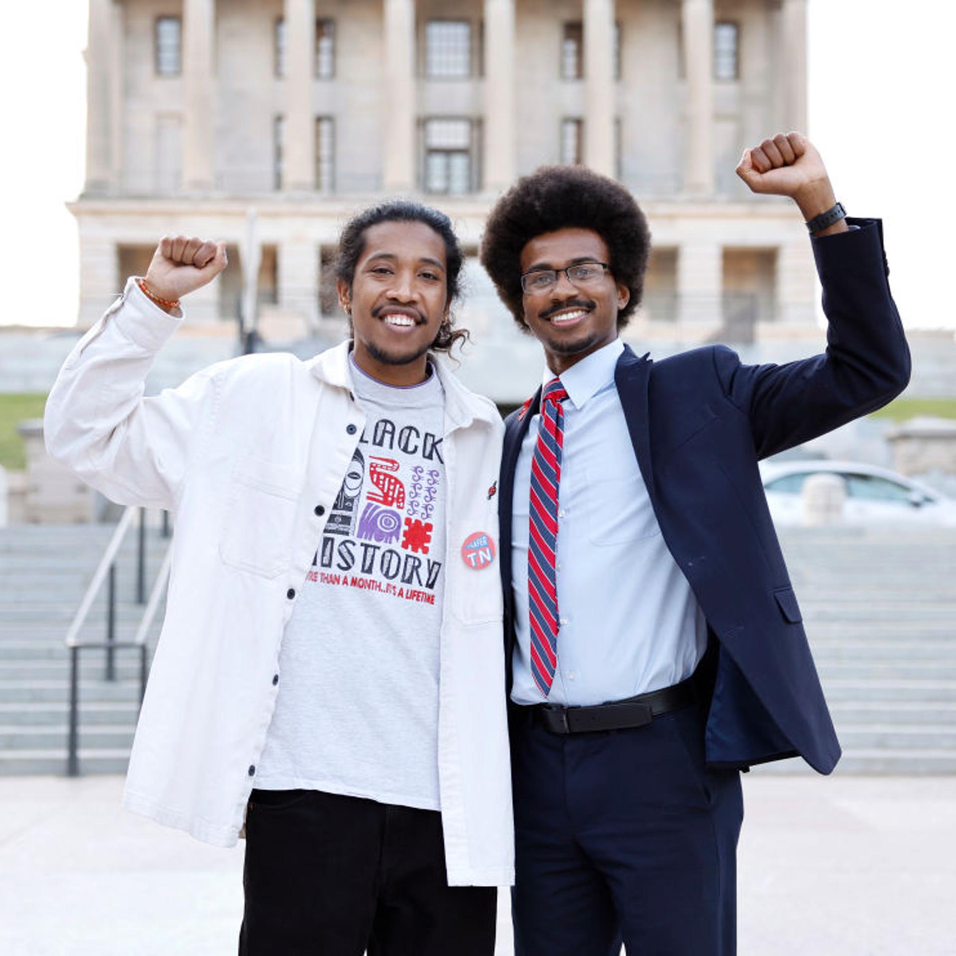 Tennessee State Reps. Justin Jones and Justin Pearson