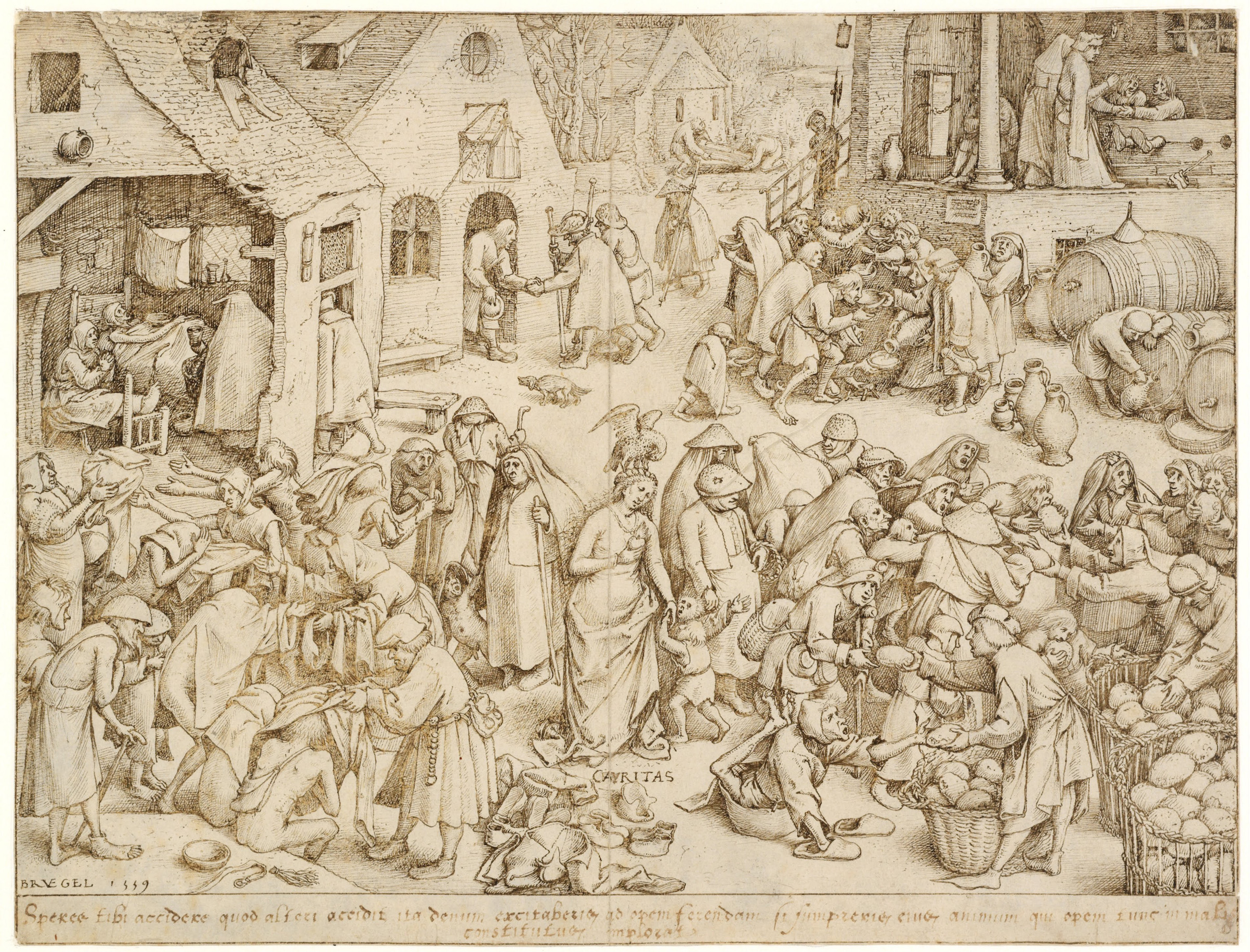 Caritas (Charity), 1559. Artist: Bruegel (Brueghel), Pieter, the Elder (ca 1525-1569)