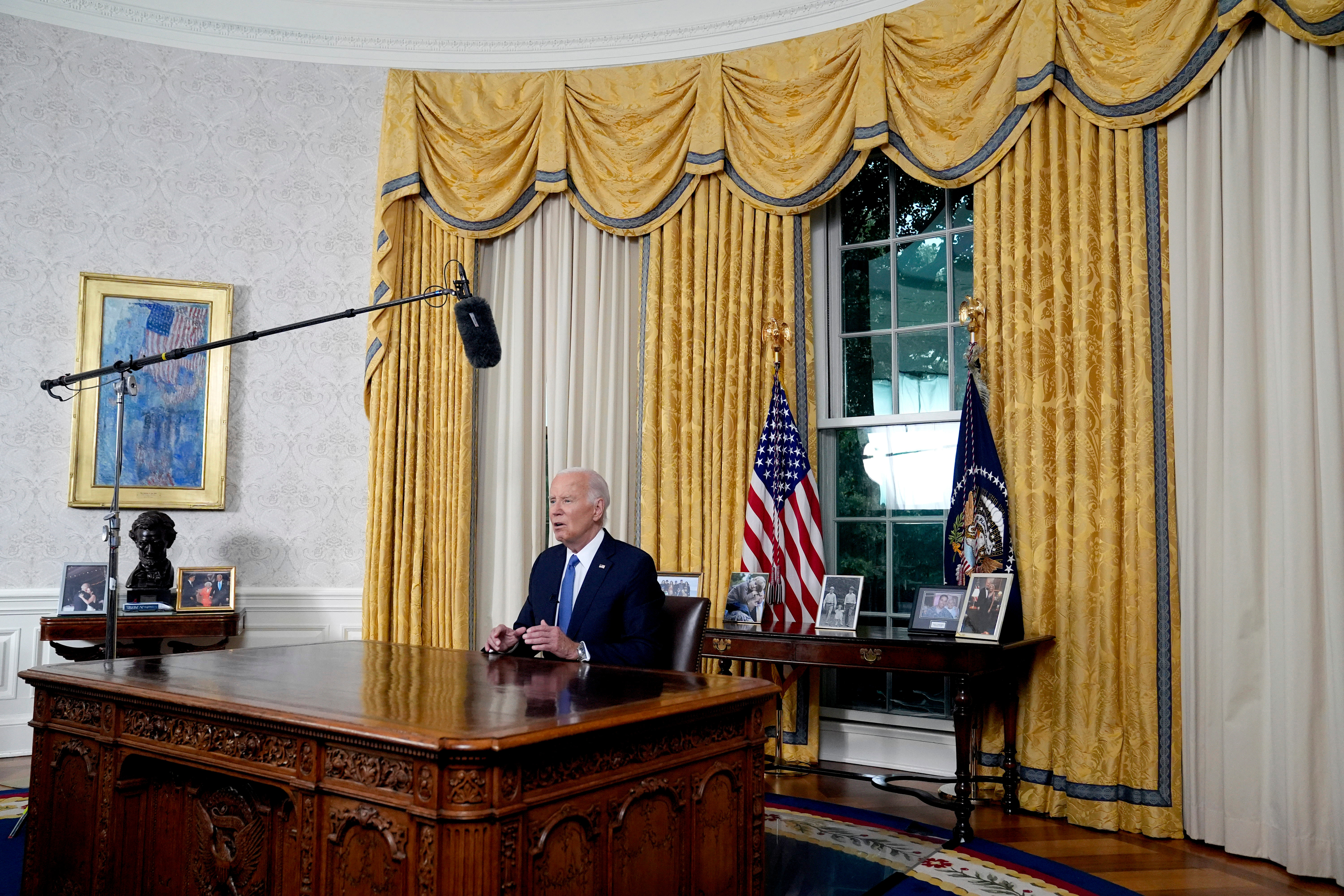 President Biden Delivers Oval Office Address To Nation