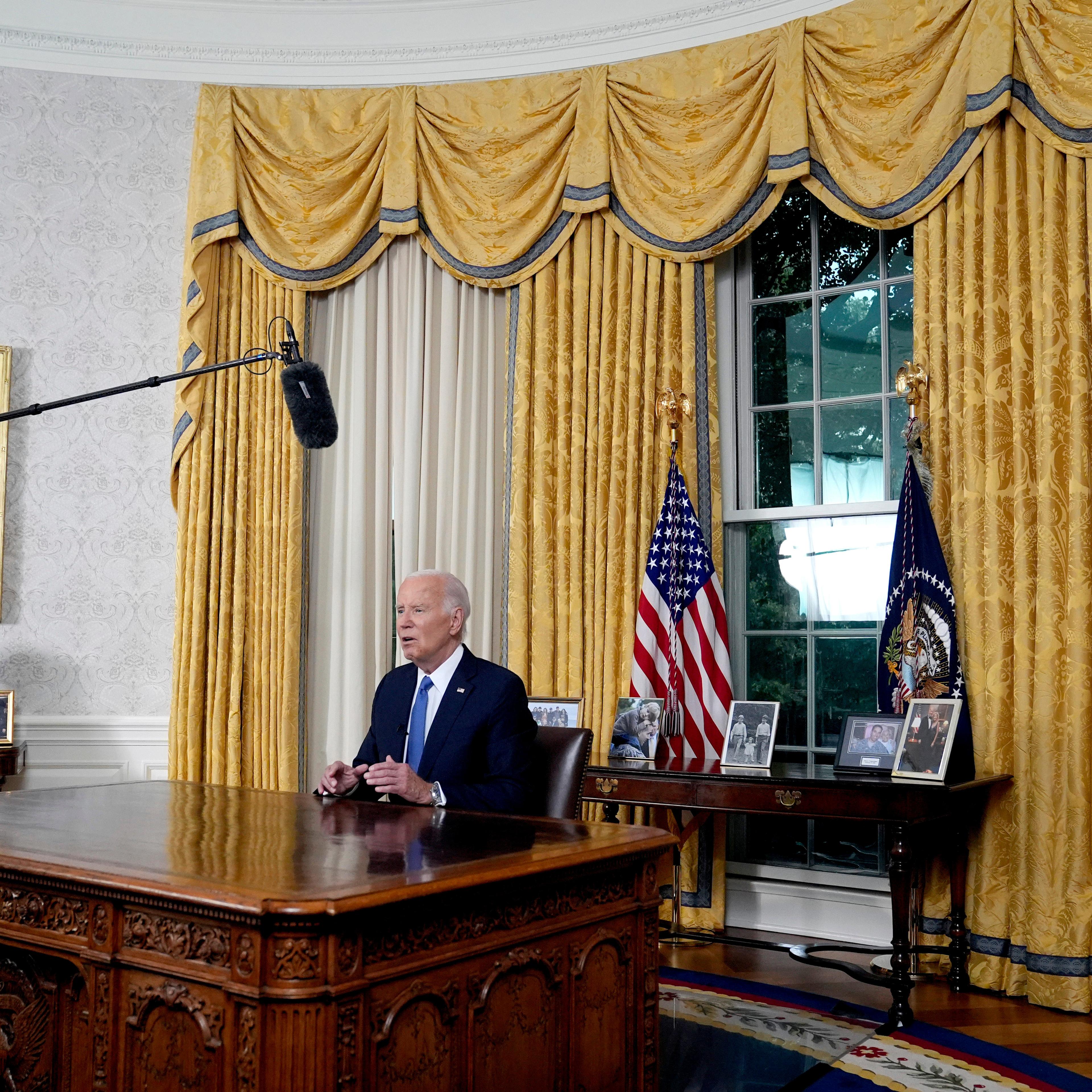 President Biden Delivers Oval Office Address To Nation