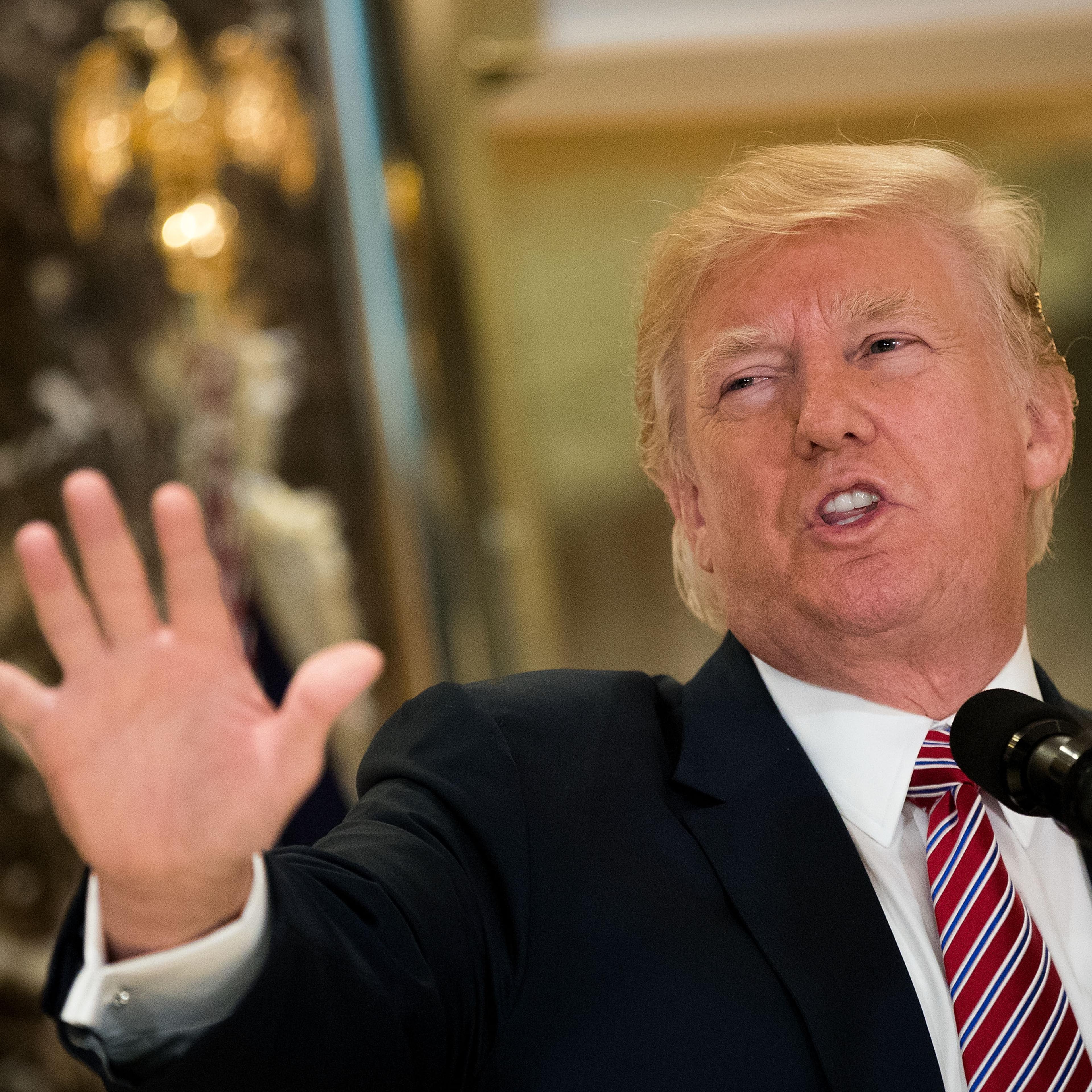 President Trump Speaks On Infrastructure Meeting Held At Trump Tower