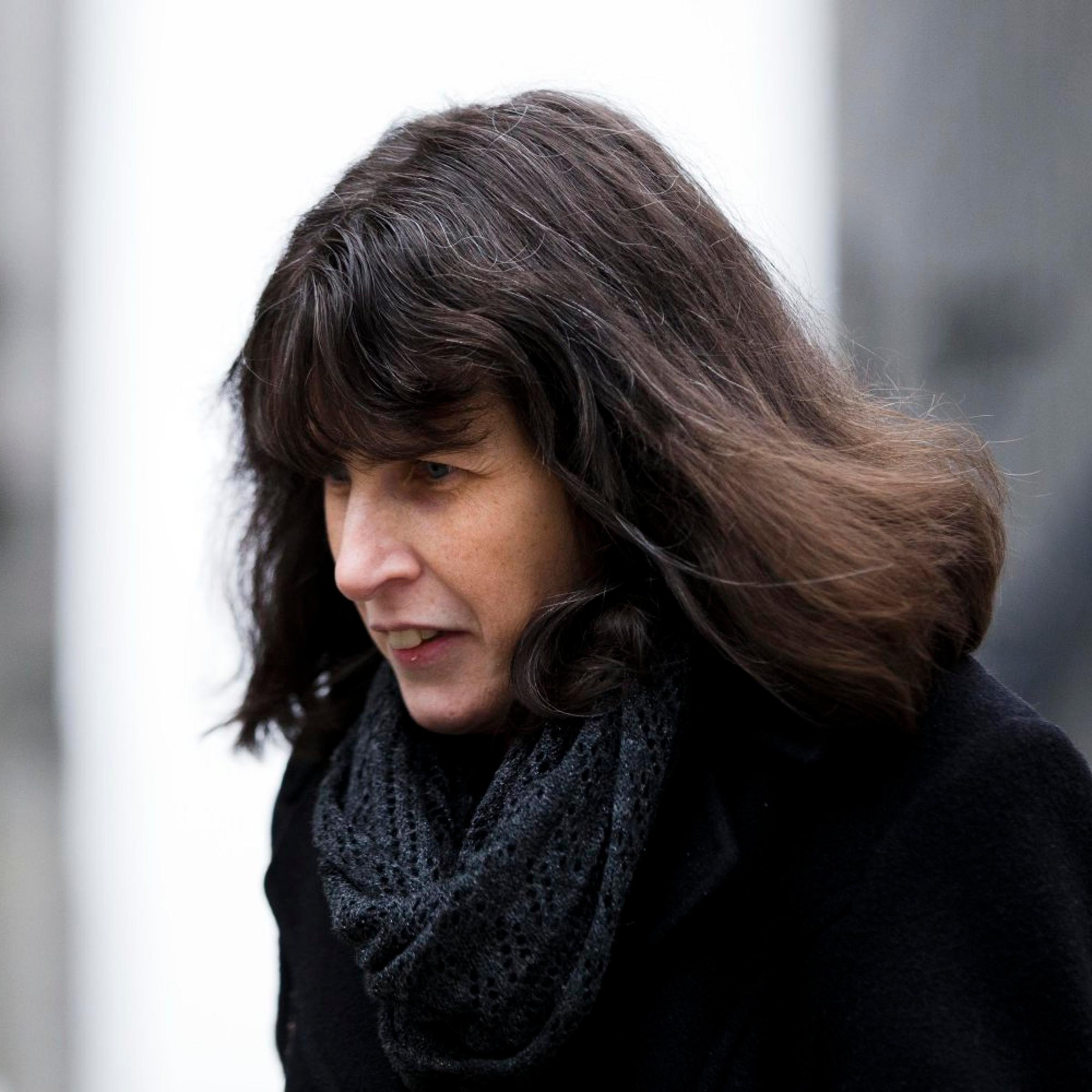 Catherine Schaible walks from the criminal justice center Feb. 19, 2014, in Philadelphia.