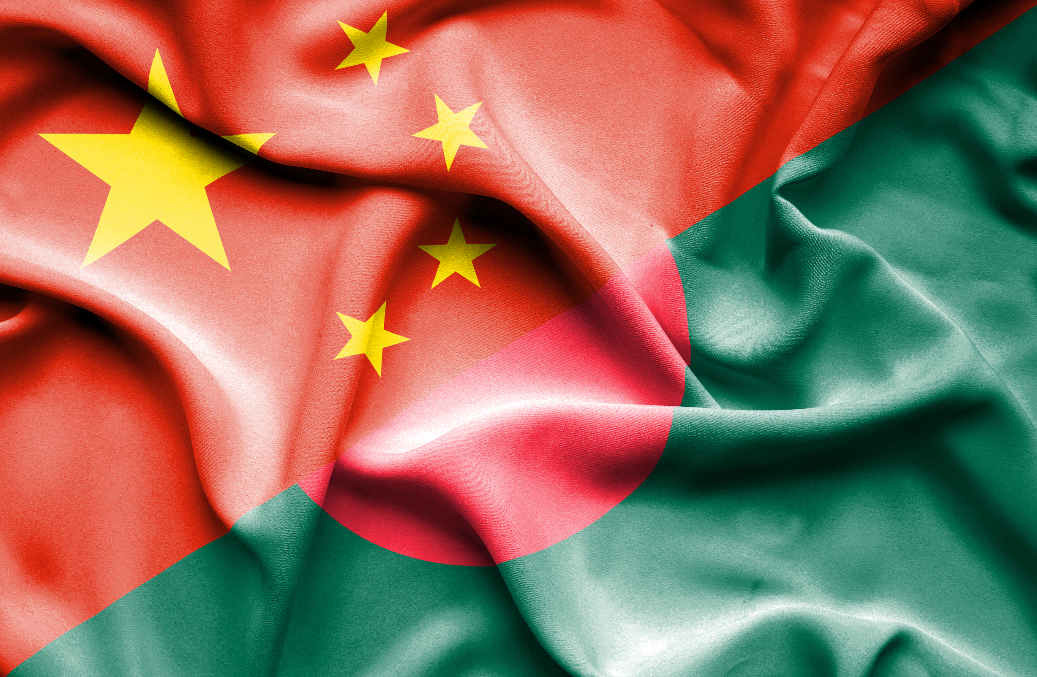 China and Bangladesh flags