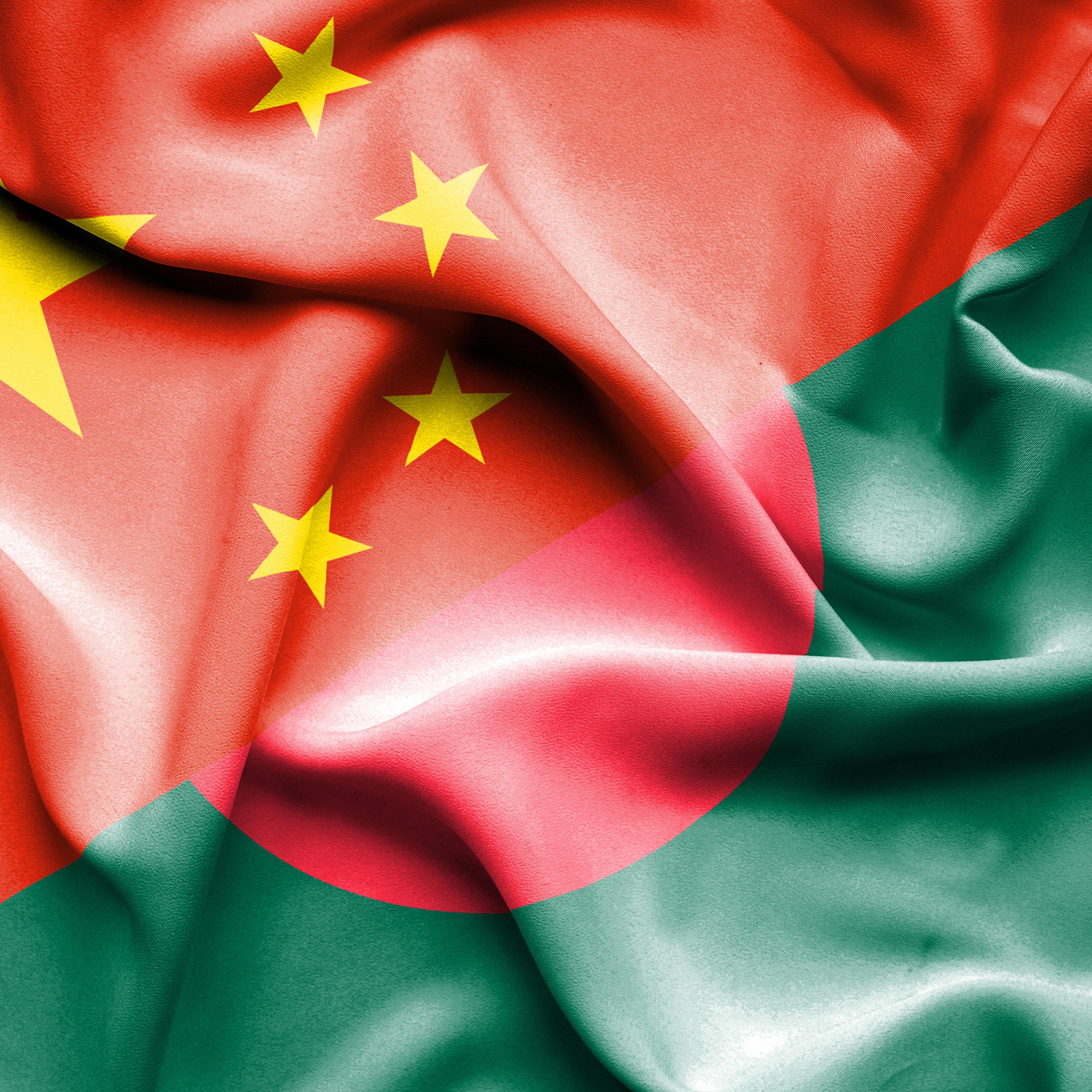 China and Bangladesh flags