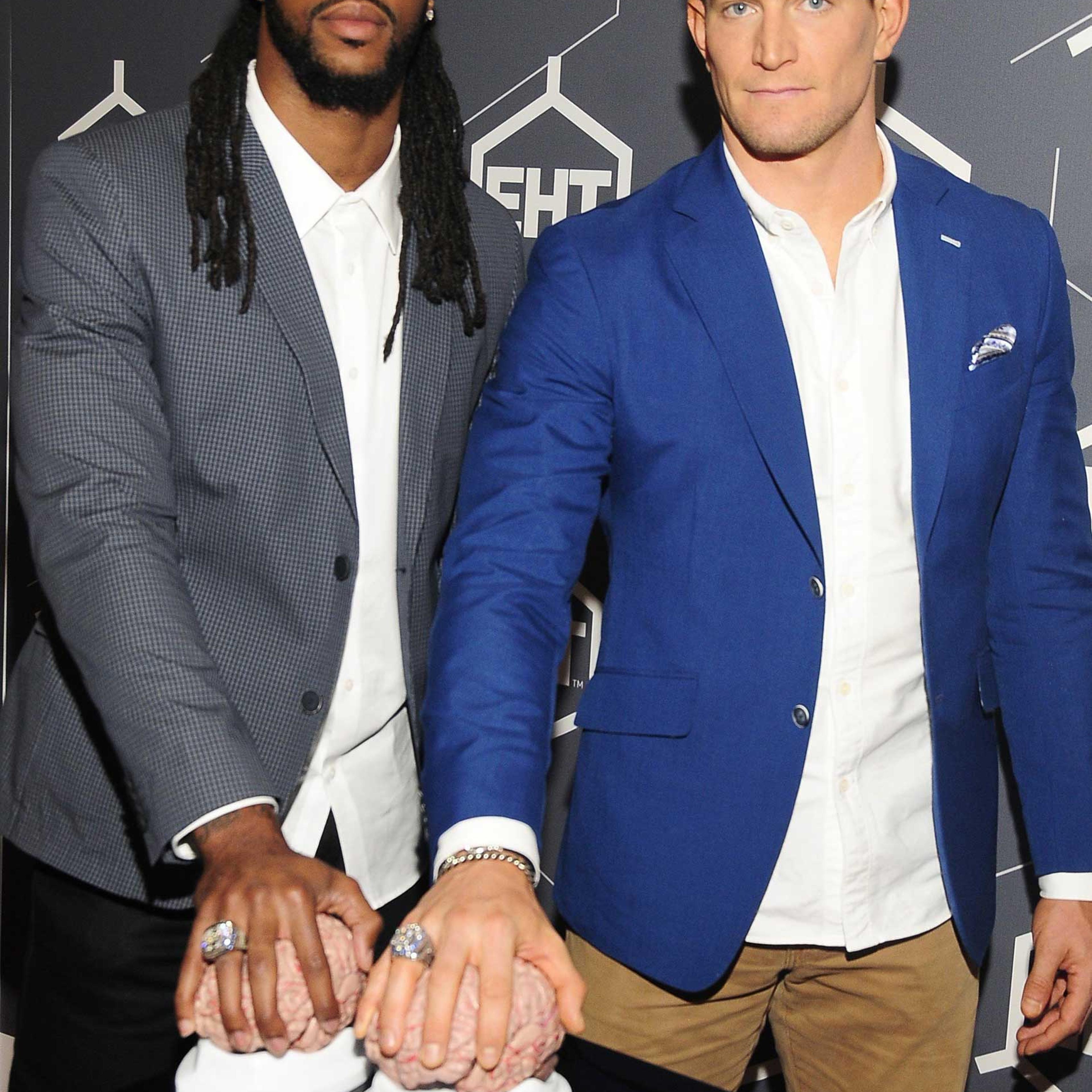 Steve Weatherford And Sidney Rice Make A Donation In Honor Of Brain Injury Awareness Month NYC