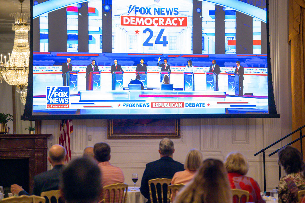 Debate Watch Party At Nixon Library