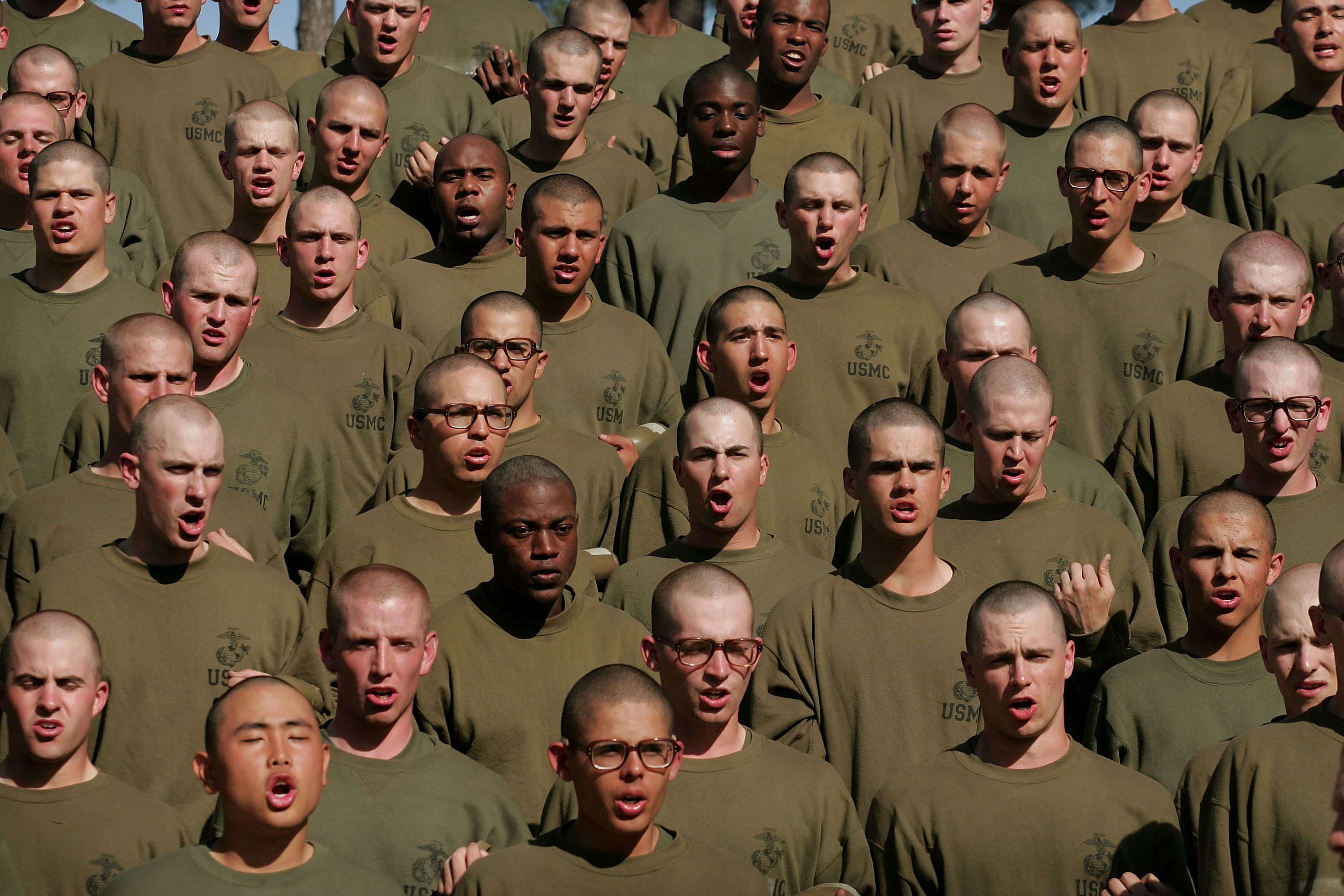 Marine Recruits Endure Basic Training On Parris Island