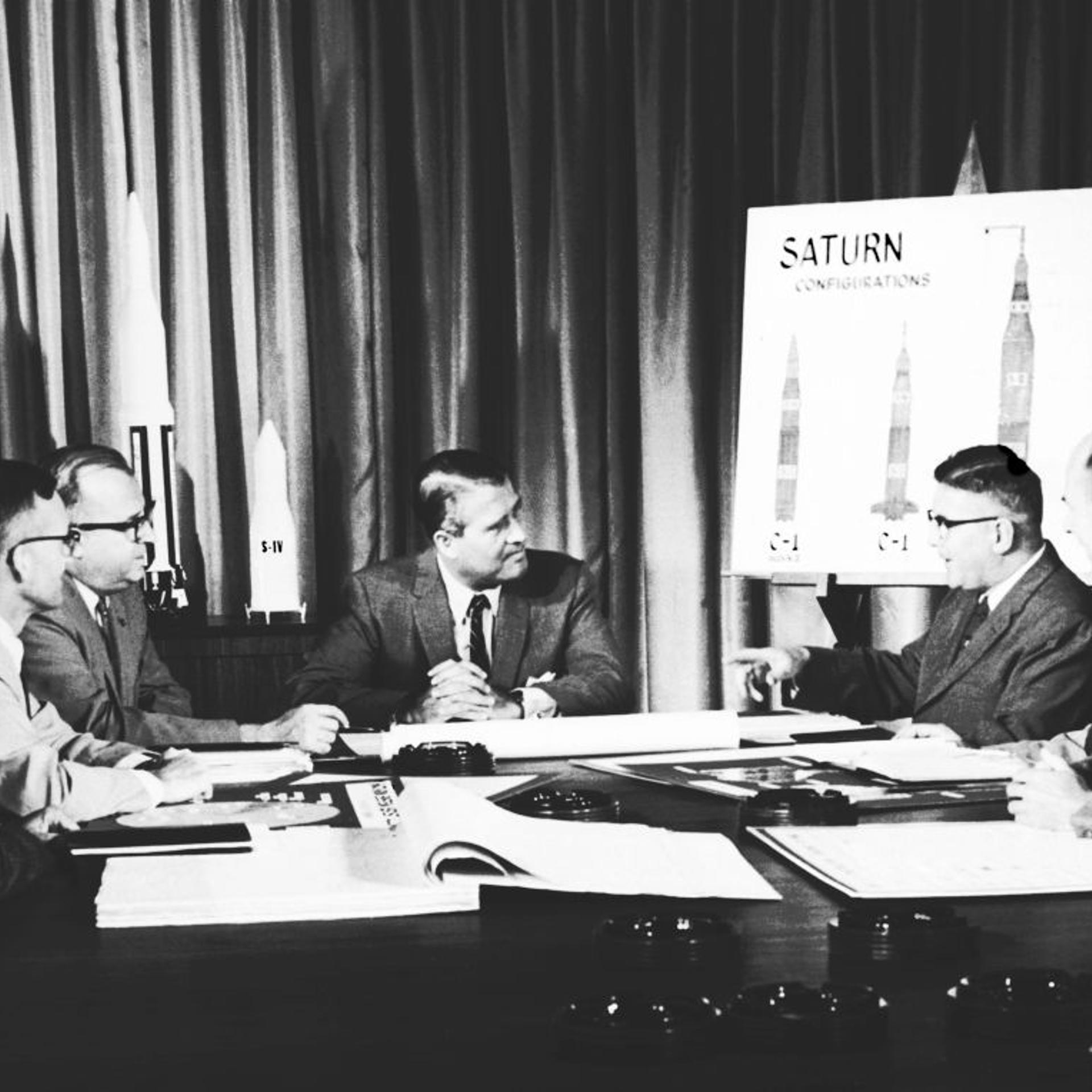 Operation Paperclip Scientists Working on Saturn Rocket