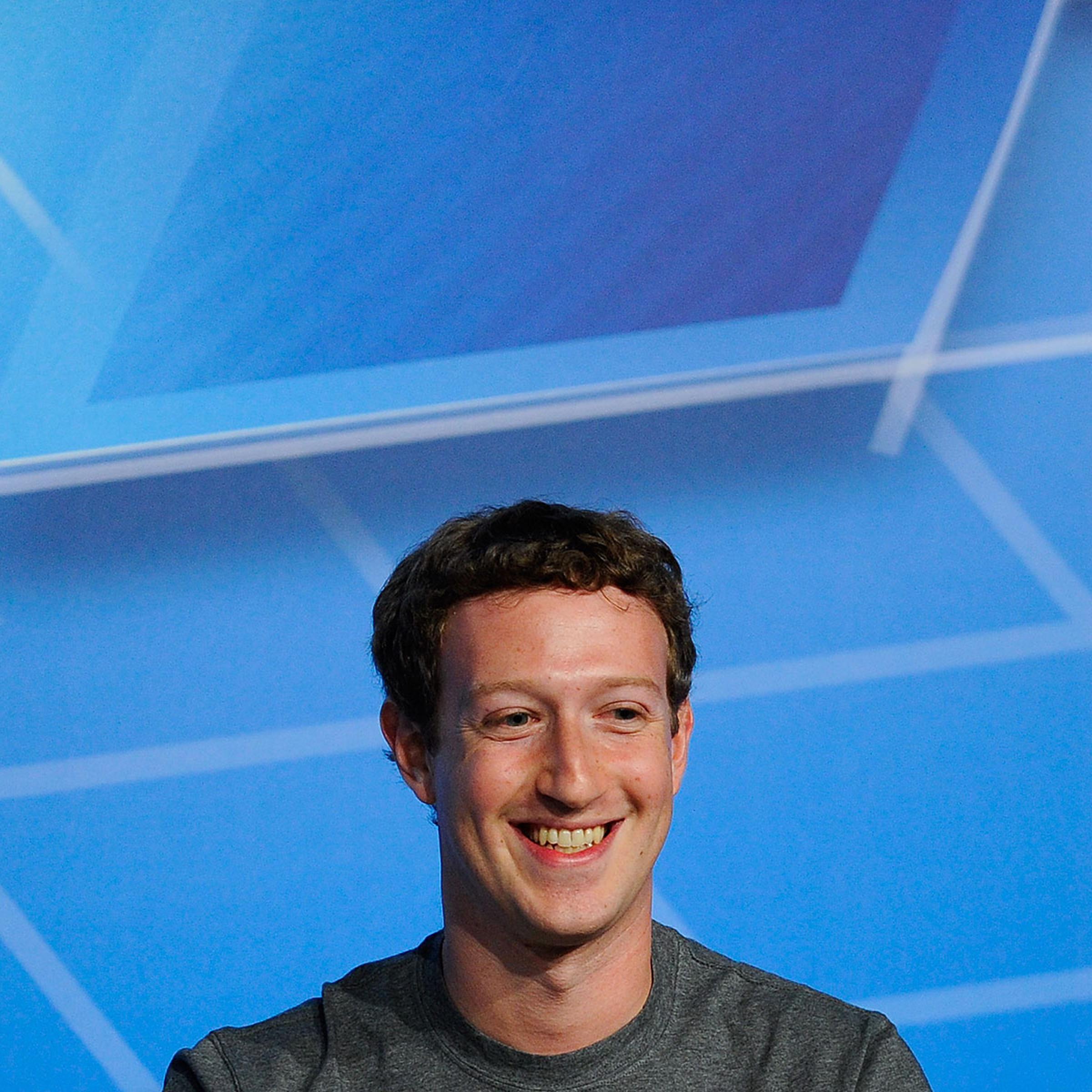 Facebook CEO Mark Zuckerberg delivers a speech in the Mobile World Congress in Barcelona on Feb. 24, 2014
