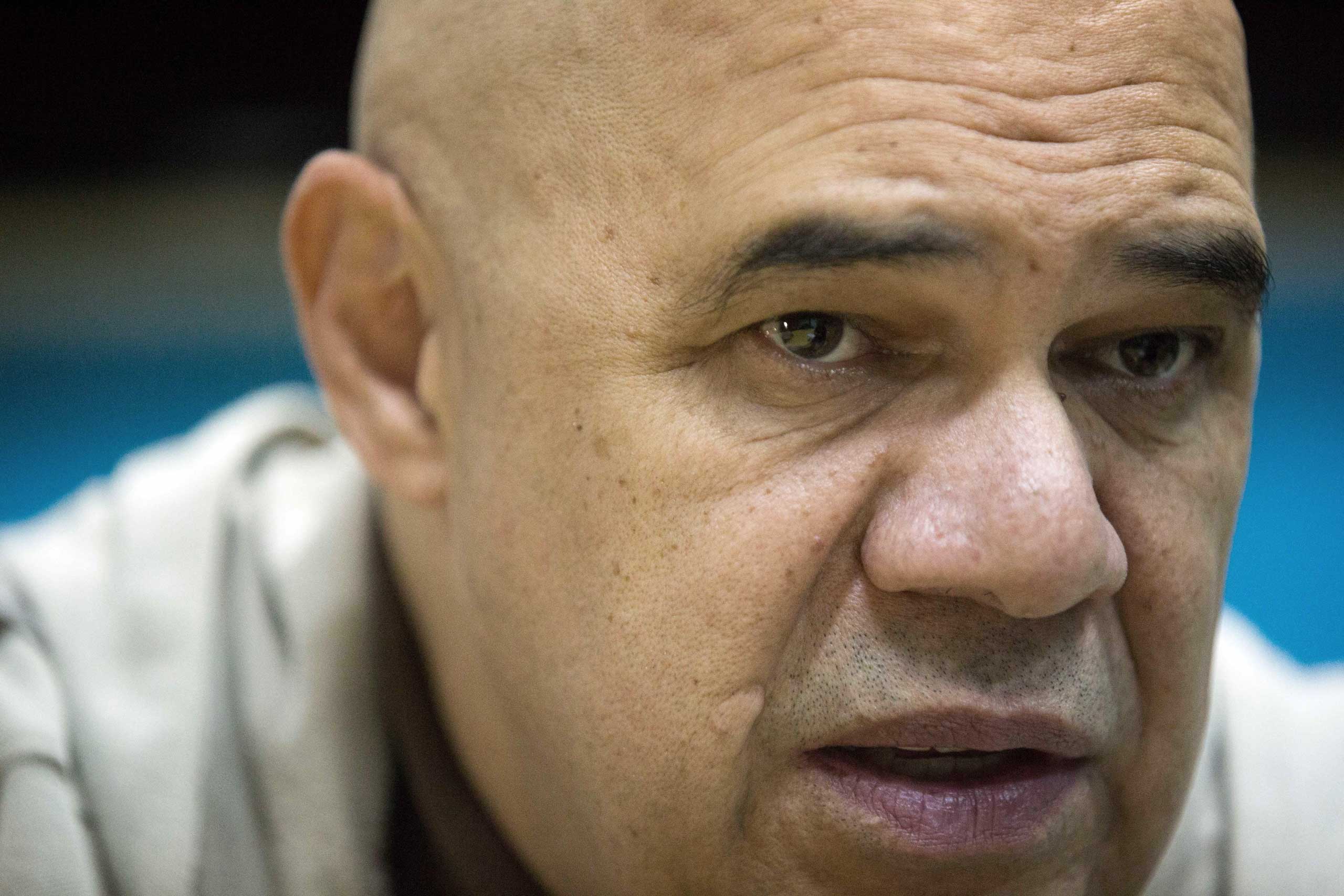 Venezuelan Opposition Alliance Executive Secretary Jesus Torrealba speaks during a interview at his office in Caracas, Venezuela, Oct. 7, 2014.