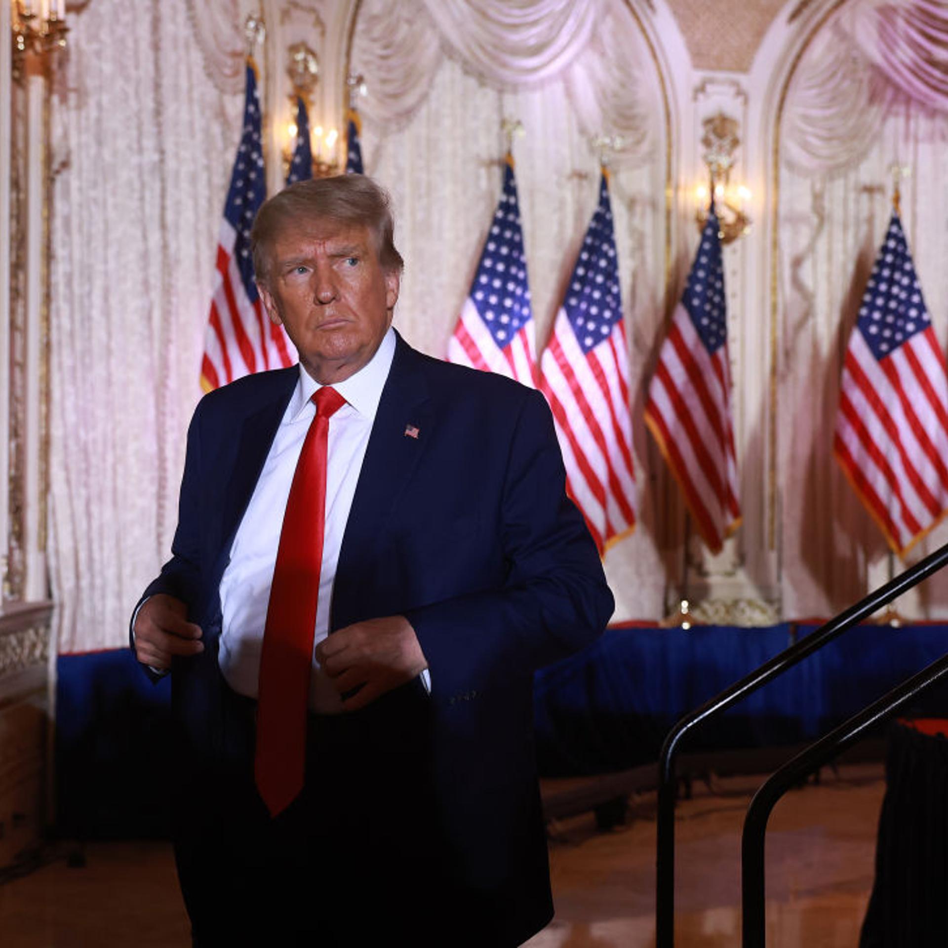 Former U.S. President Donald Trump Makes An Announcement At His Florida Home